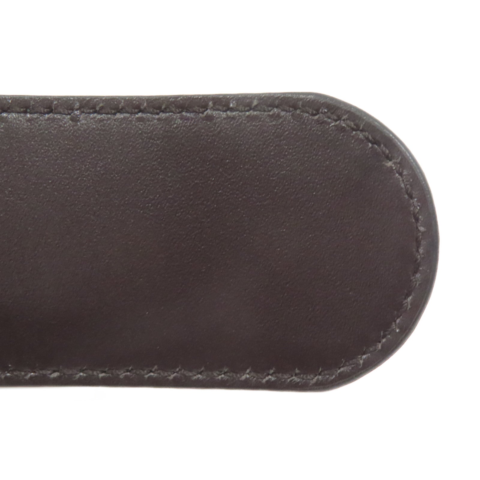 GUCCI 牛皮皮革Reversible Gucci Signature Belt 100cm銀扣皮帶黑色/啡色