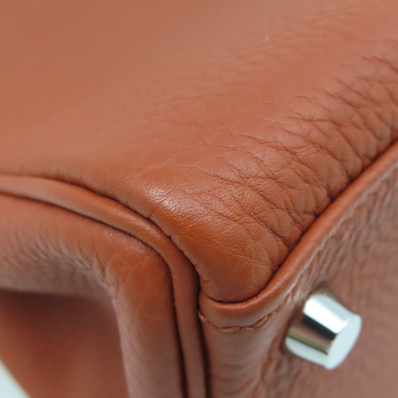 HERMES 【激減優惠】Togo皮革Kelly 32銀扣手挽袋啡色