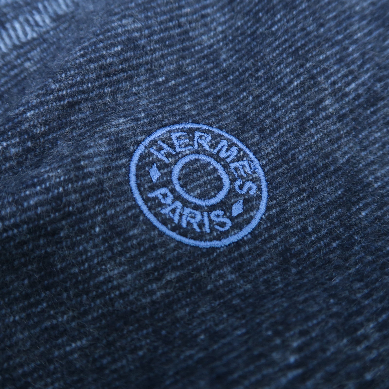 HERMES Wool Scarf Blue