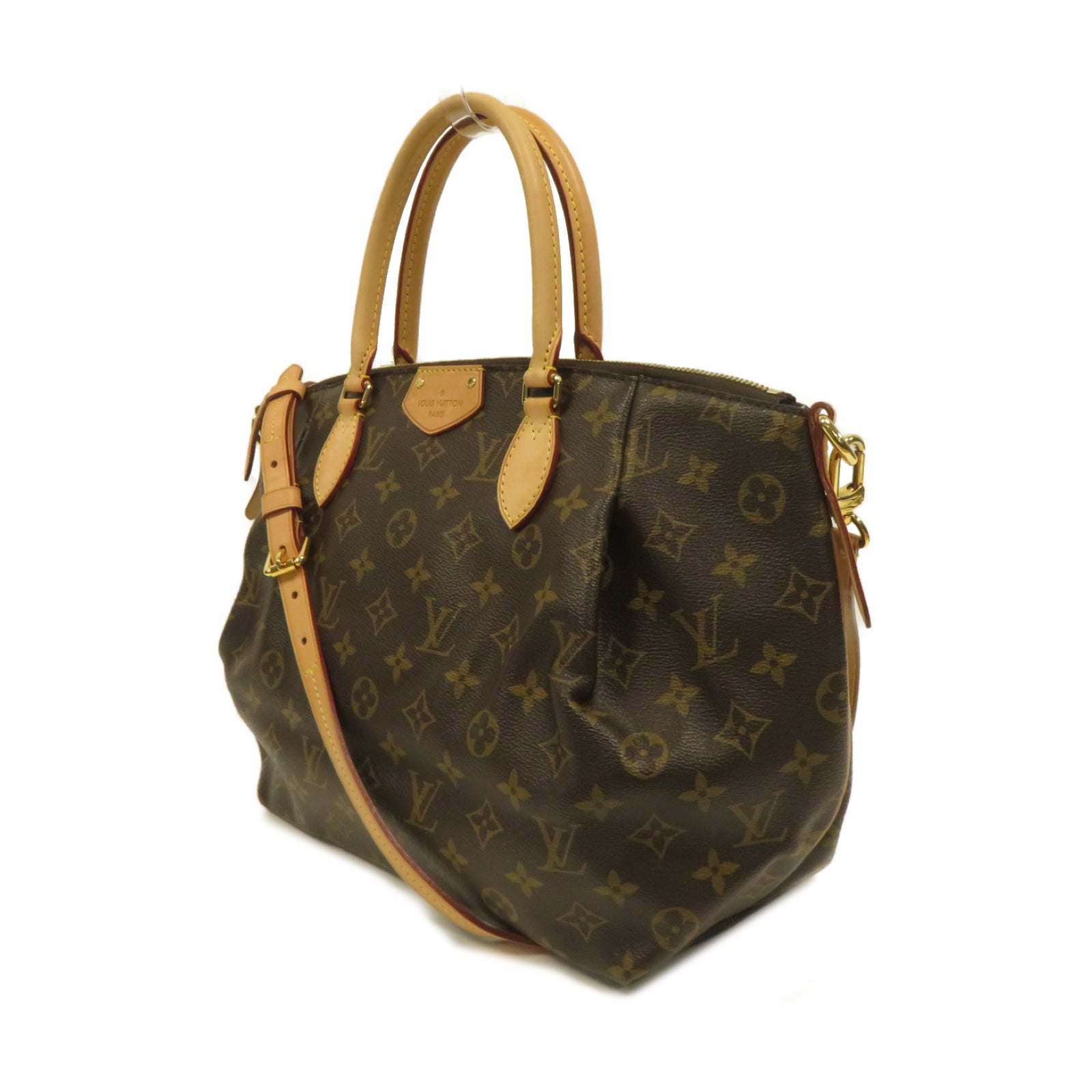 LOUIS VUITTON Monogram Turenne MM金扣手挽肩背兩用袋啡色