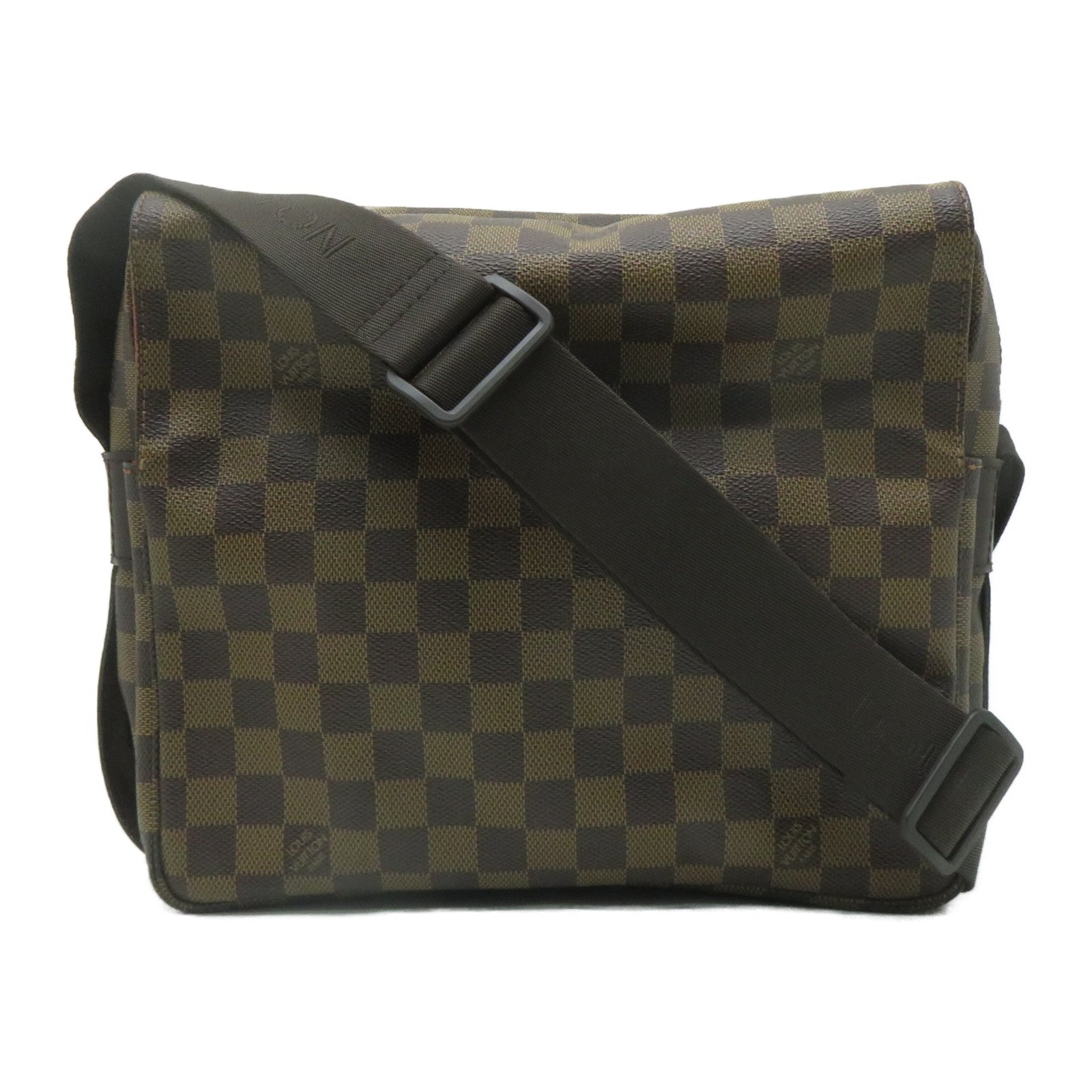 LOUIS VUITTON Damier Ebene Naviglio金扣肩背袋啡色