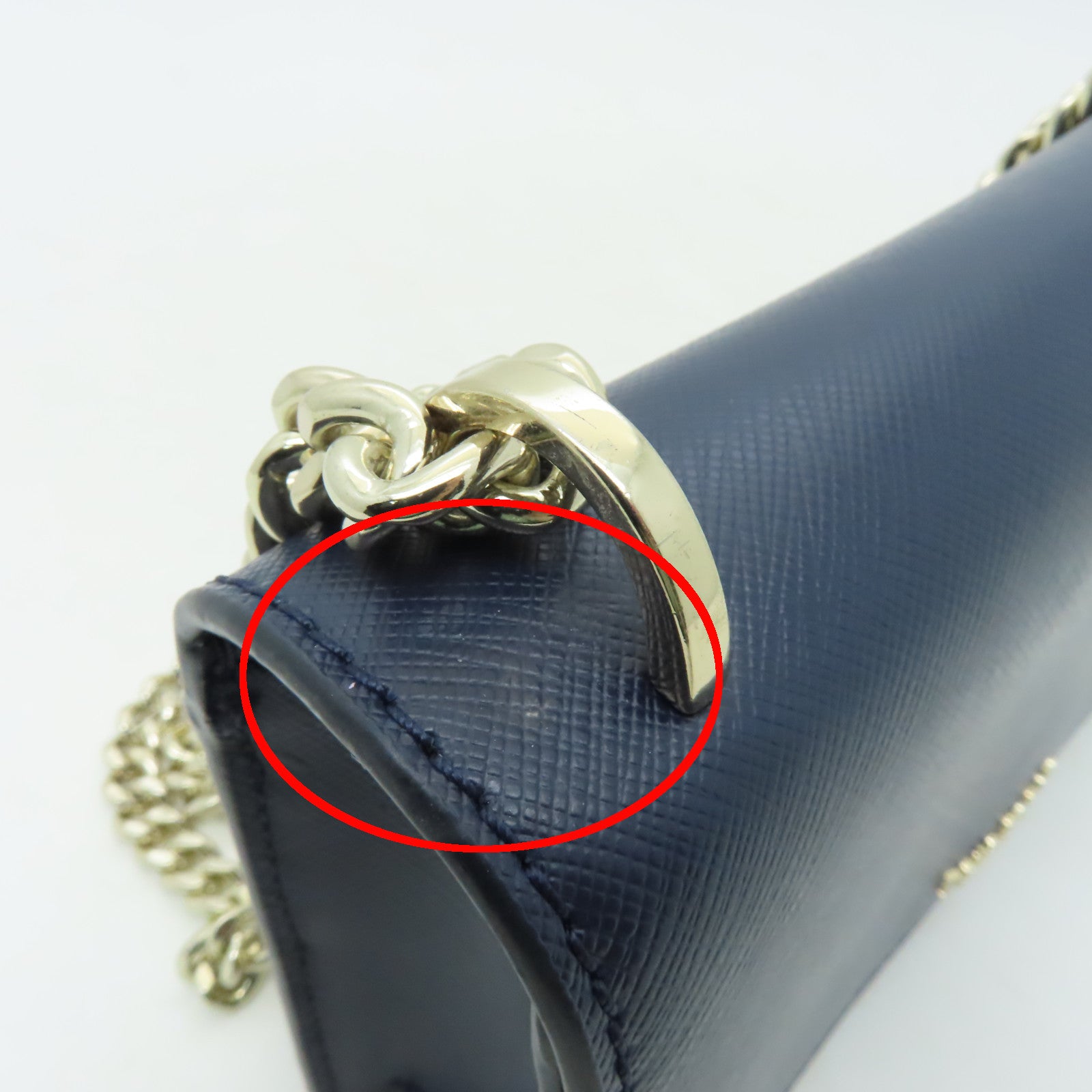 Kate Spade 【激減優惠】牛皮皮革Chain Shoulder Bag金扣鏈帶肩背袋深藍色