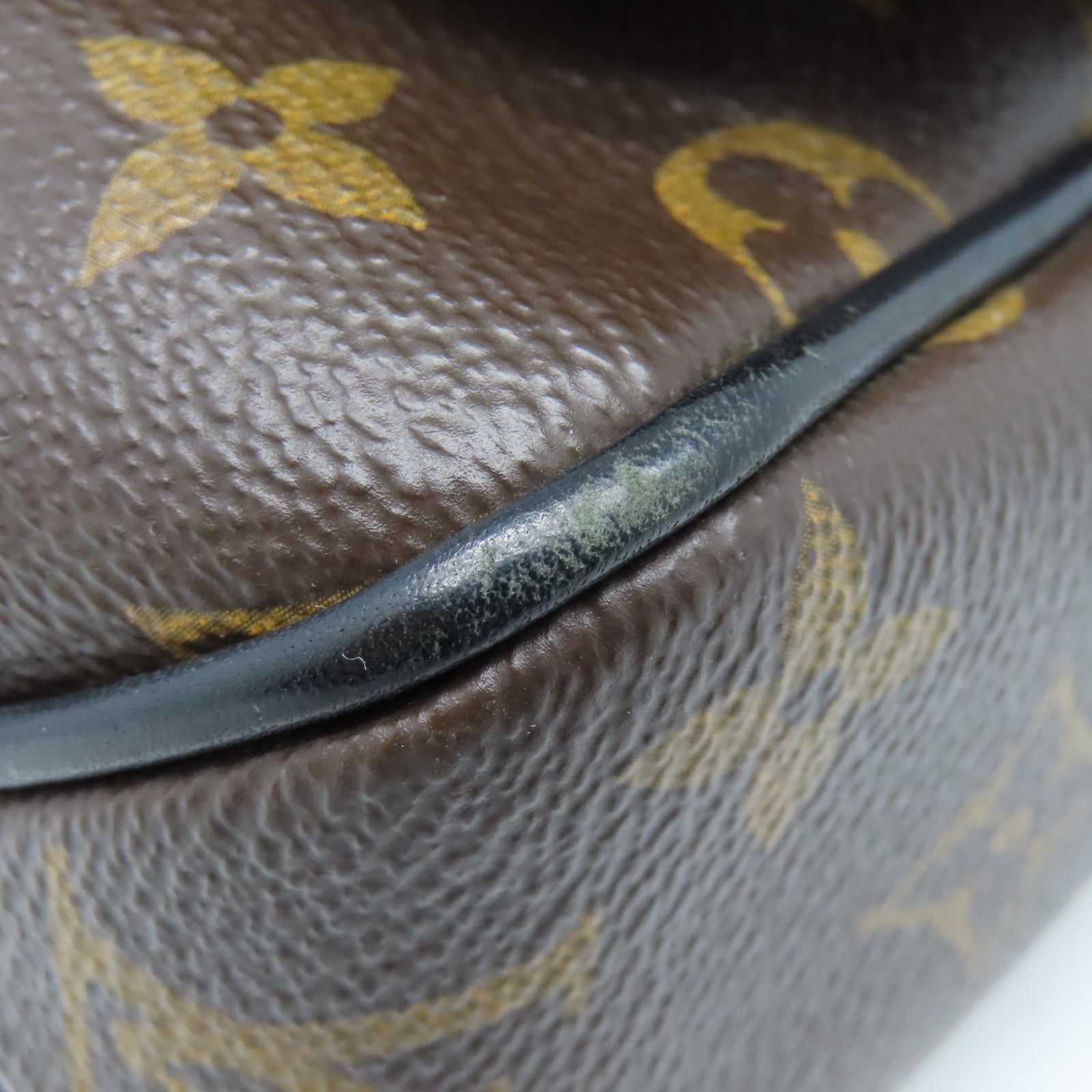 LOUIS VUITTON Monogram District PM Silver Buckle Shoulder Bag Brown/Black