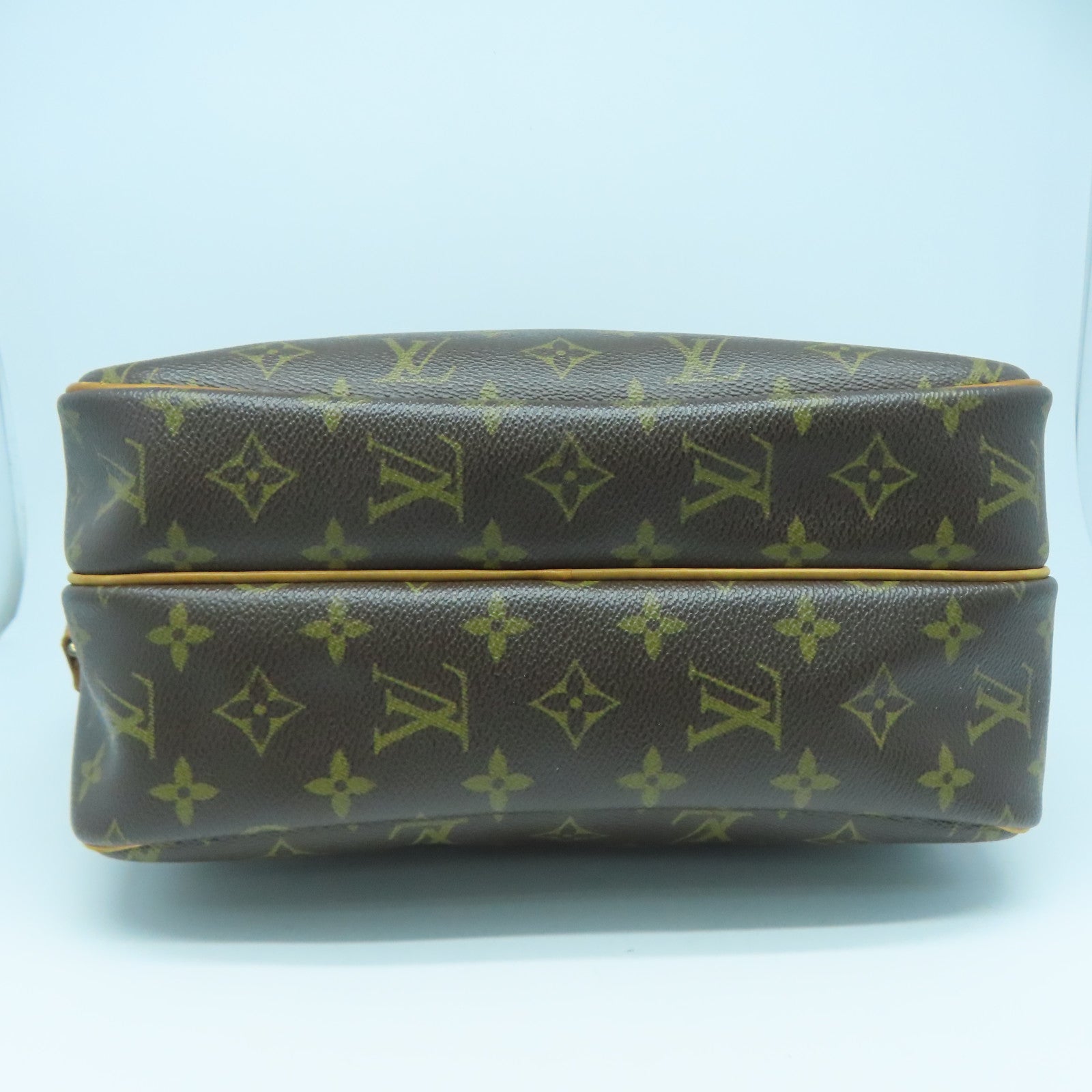 LOUIS VUITTON Monogram Reporter PM金扣肩背袋啡色
