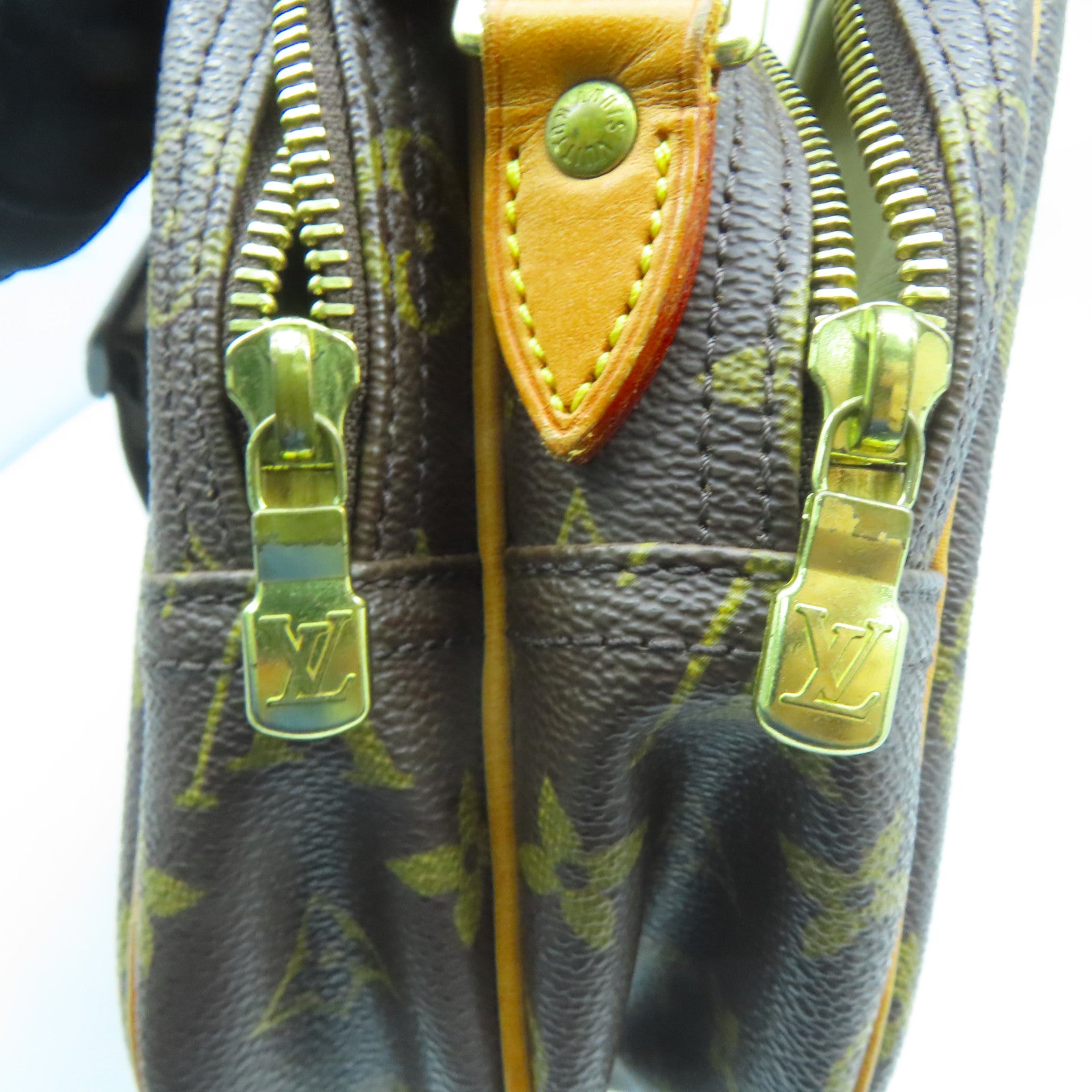 LOUIS VUITTON Monogram Reporter PM金扣肩背袋啡色
