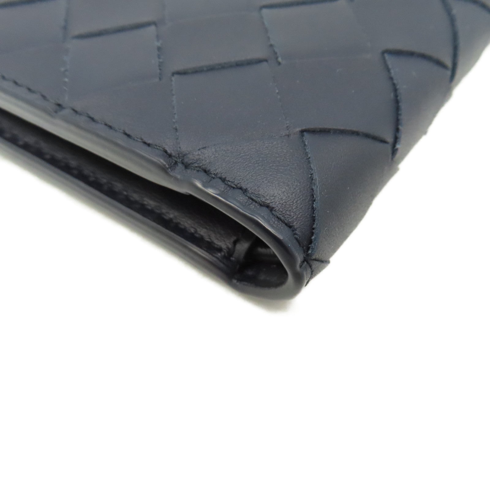 BOTTEGA VENETA 織紋皮革Short Wallet短錢包寶藍色