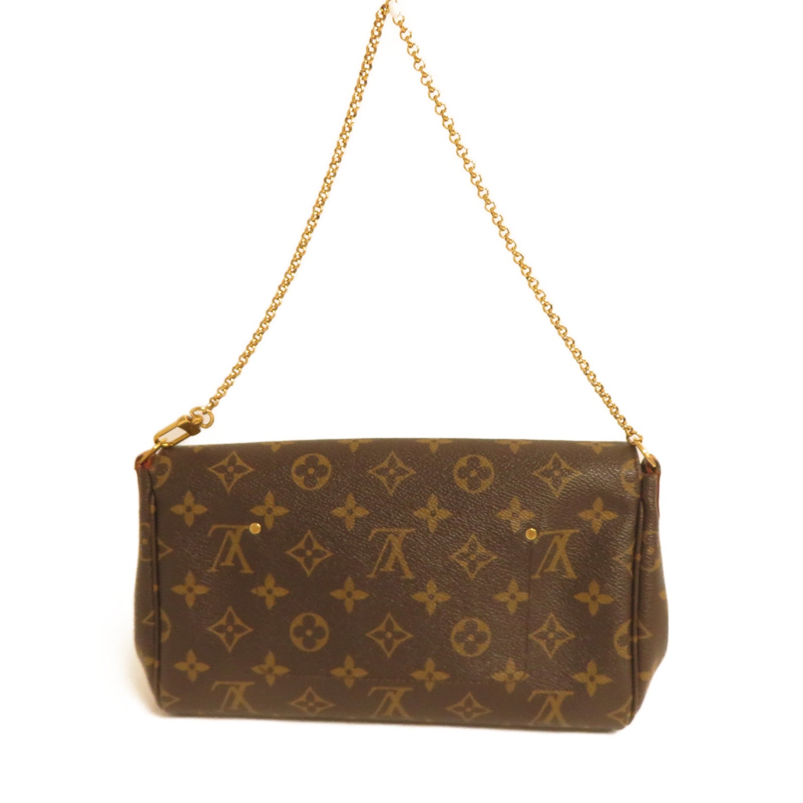 LOUIS VUITTON Monogram Favorite MM金扣手挽肩背兩用袋啡色
