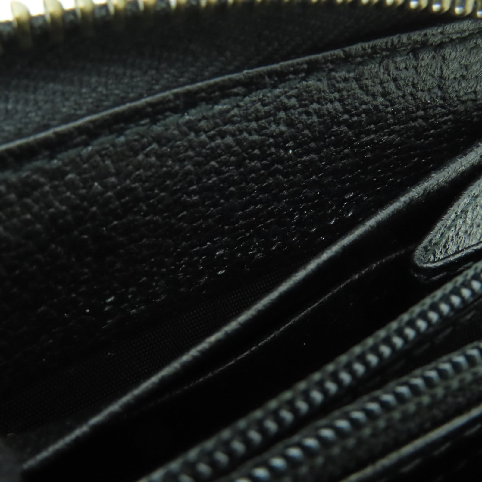 GUCCI 牛皮皮革Long Wallet金扣長錢包黑色