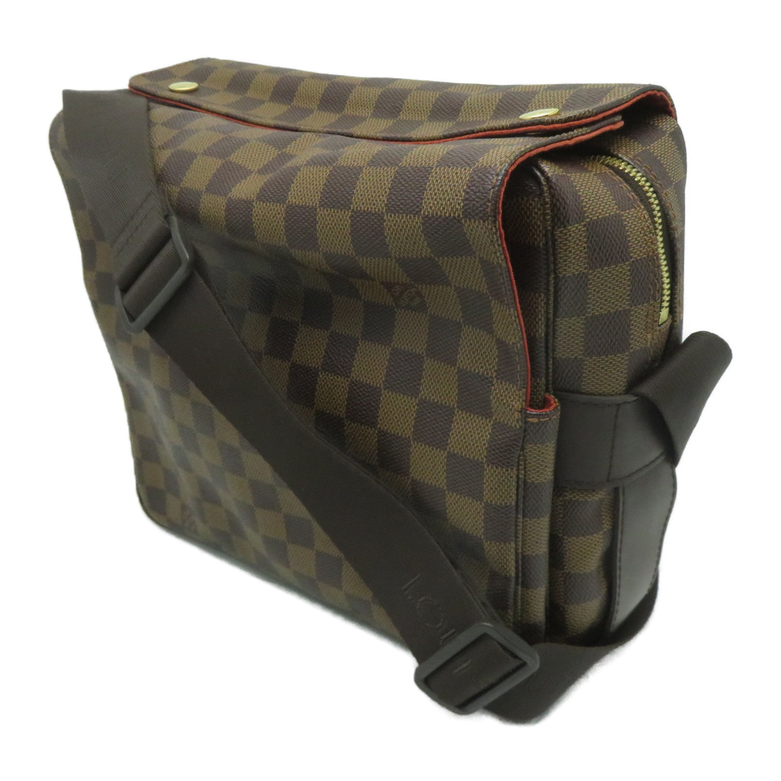 LOUIS VUITTON Damier Ebene Naviglio金扣肩背袋啡色