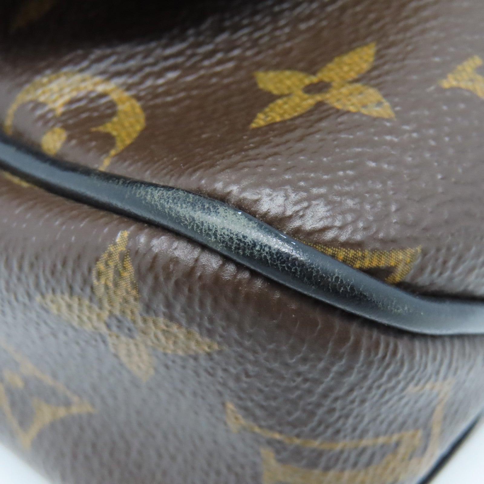 LOUIS VUITTON Monogram District PM Silver Buckle Shoulder Bag Brown/Black