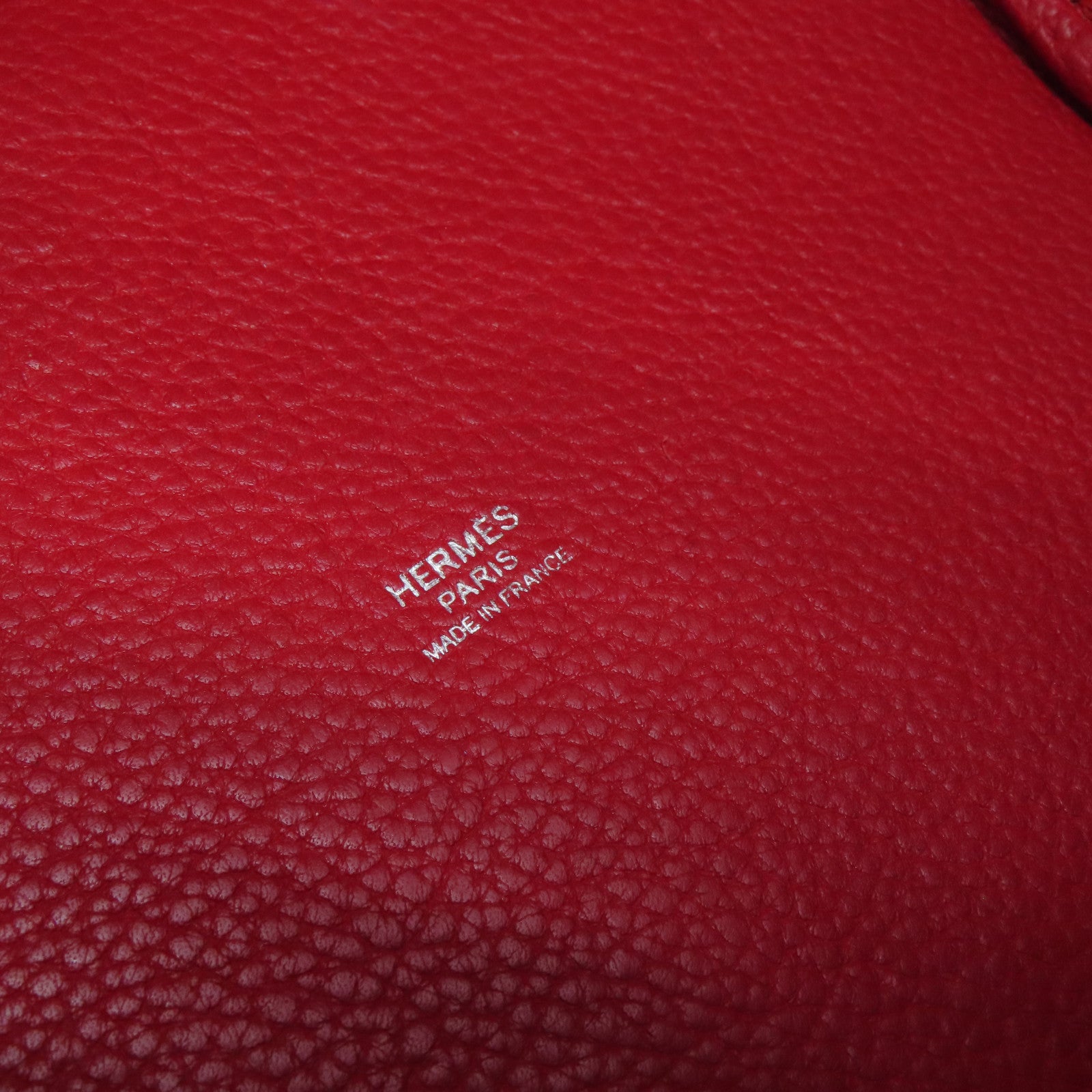 HERMES 【激减优惠】Clemence皮革Picotin MM银扣手挽袋Rouge Casaque（Q5）/红色