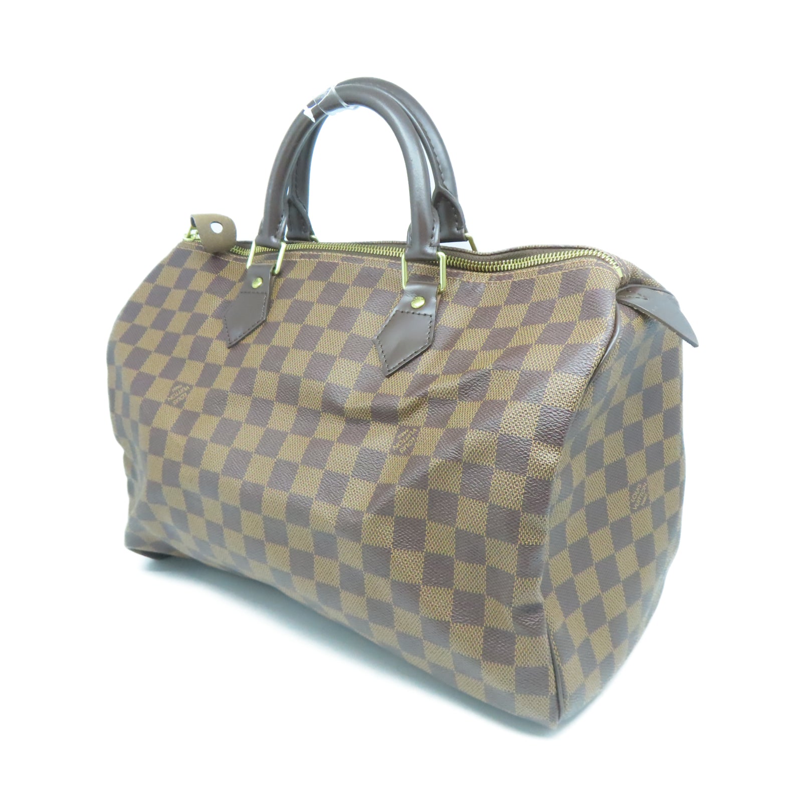 LOUIS VUITTON 【激減優惠】Damier Speedy 35金扣手挽袋棕色