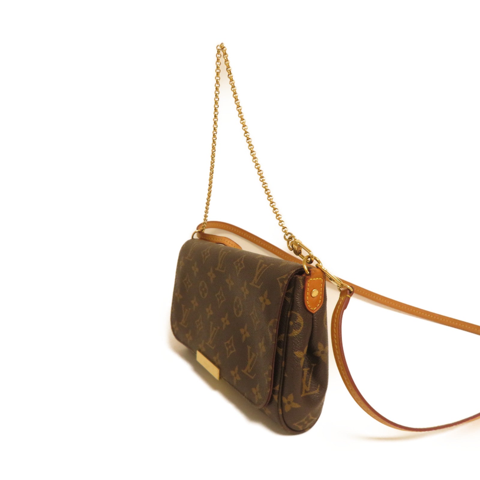LOUIS VUITTON Monogram Favorite MM金扣手挽肩背兩用袋啡色