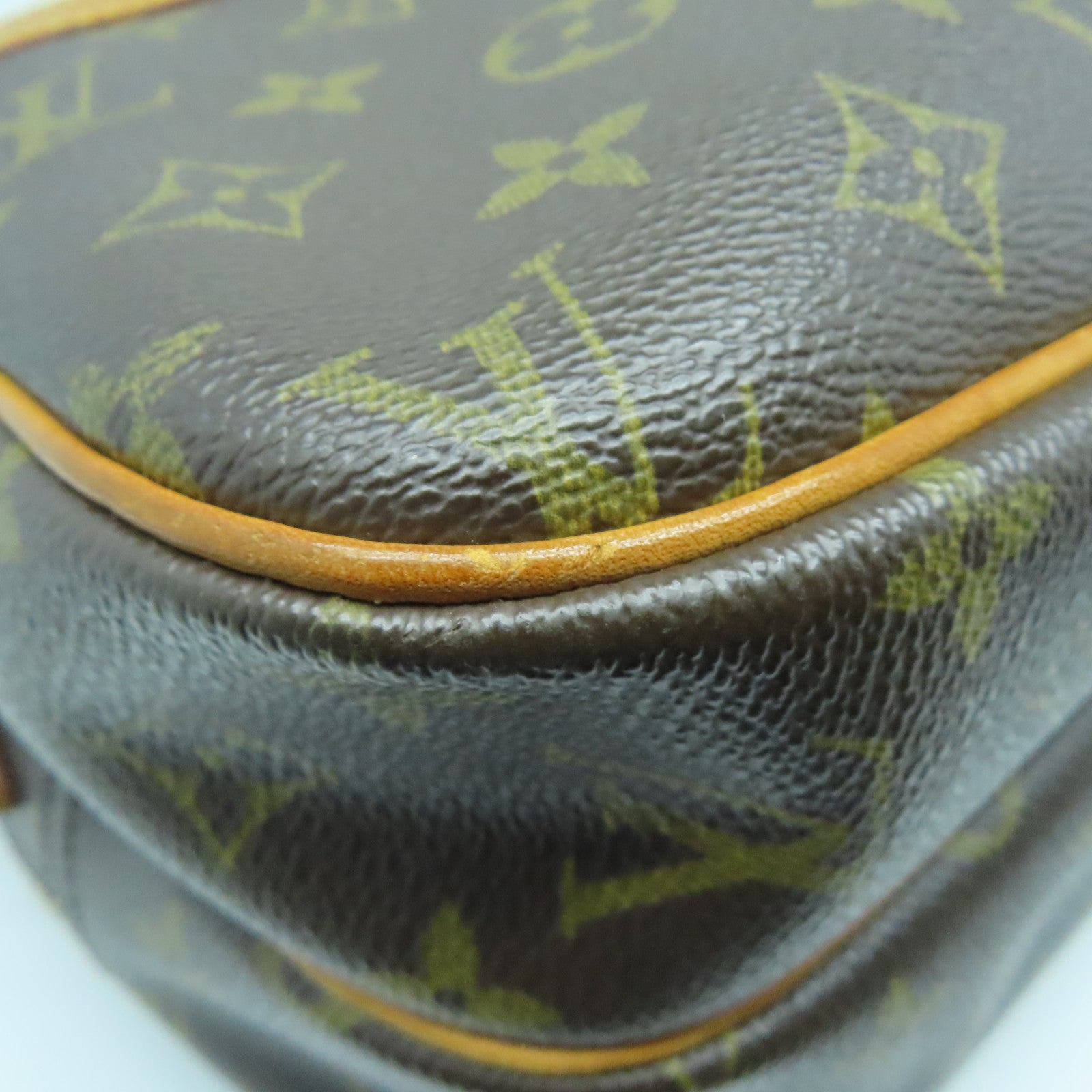 LOUIS VUITTON Monogram Reporter PM金扣肩背袋啡色