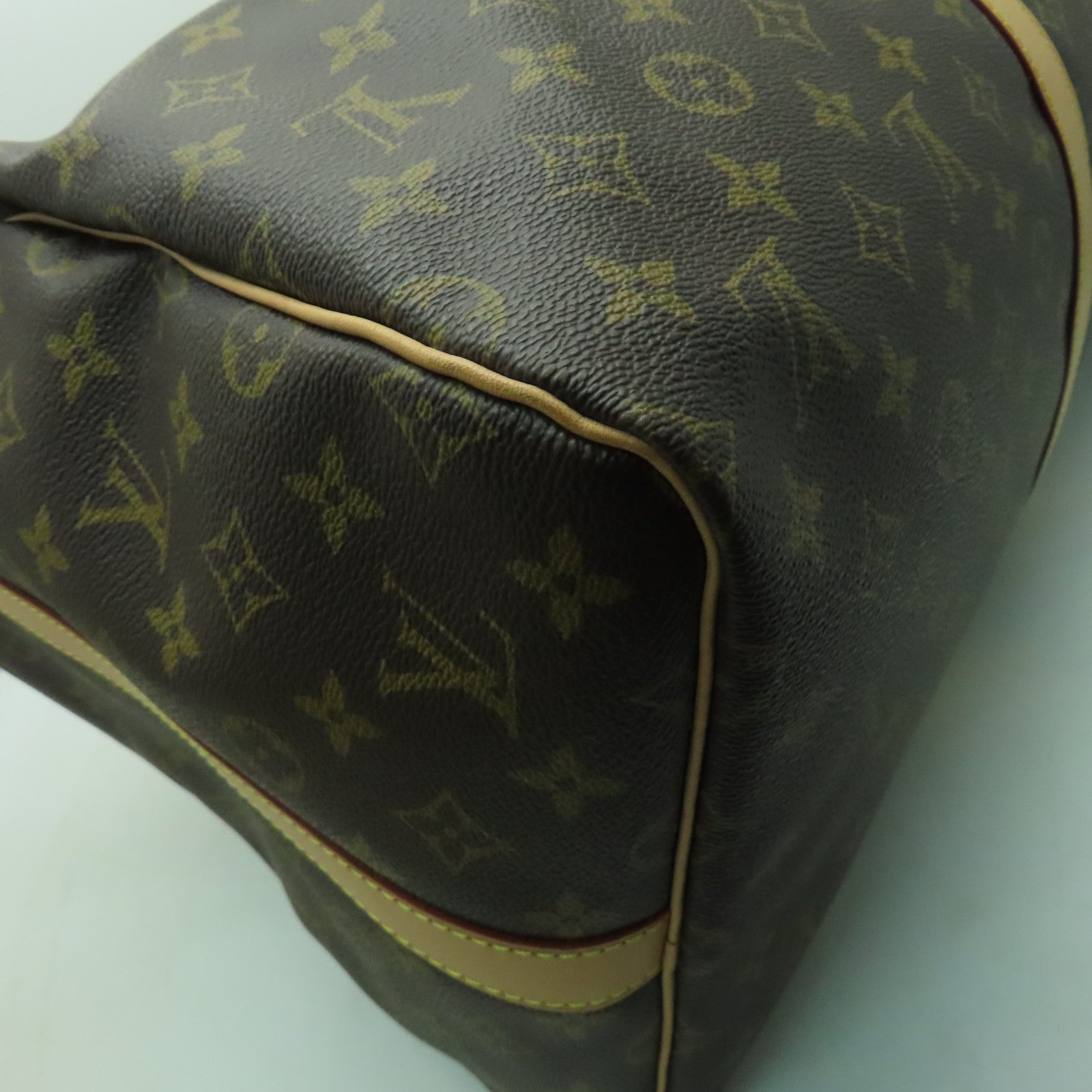 LOUIS VUITTON Monogram Keepall 55金扣手挽肩背兩用袋啡色