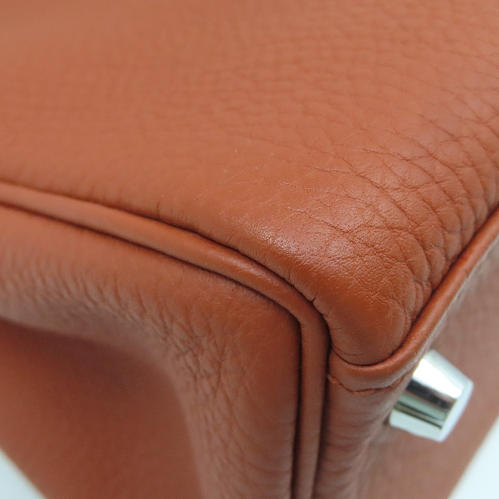 HERMES 【激減優惠】Togo皮革Kelly 32銀扣手挽袋啡色