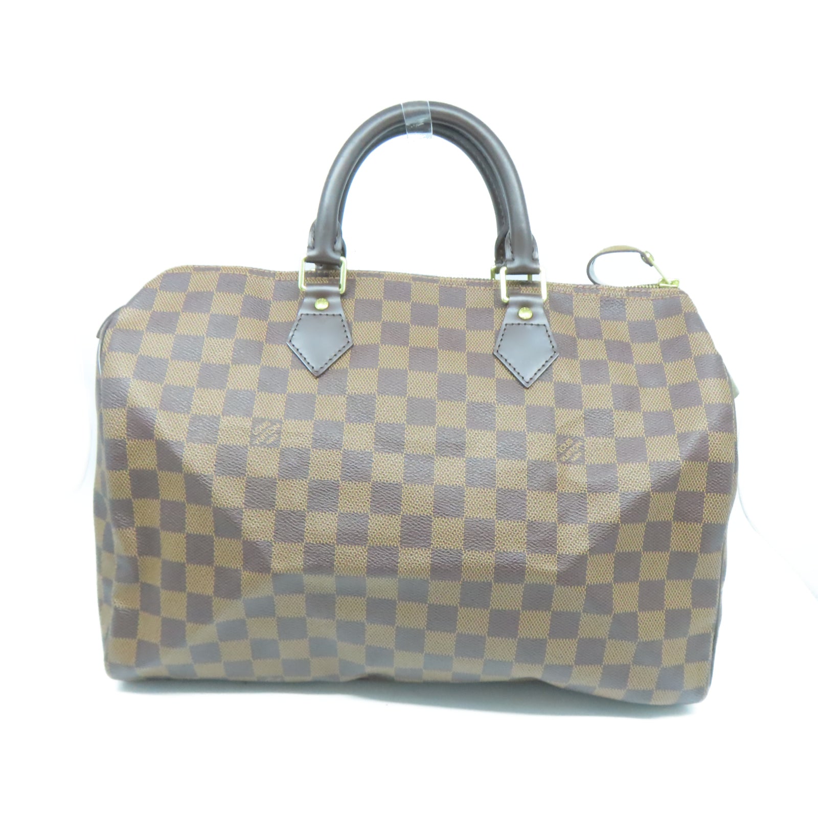 LOUIS VUITTON 【激減優惠】Damier Speedy 35金扣手挽袋棕色