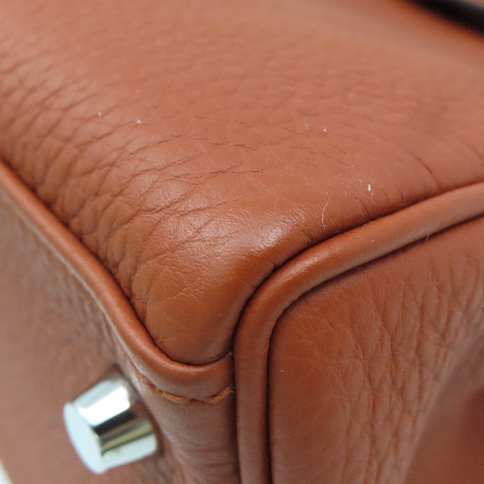 HERMES 【激減優惠】Togo皮革Kelly 32銀扣手挽袋啡色