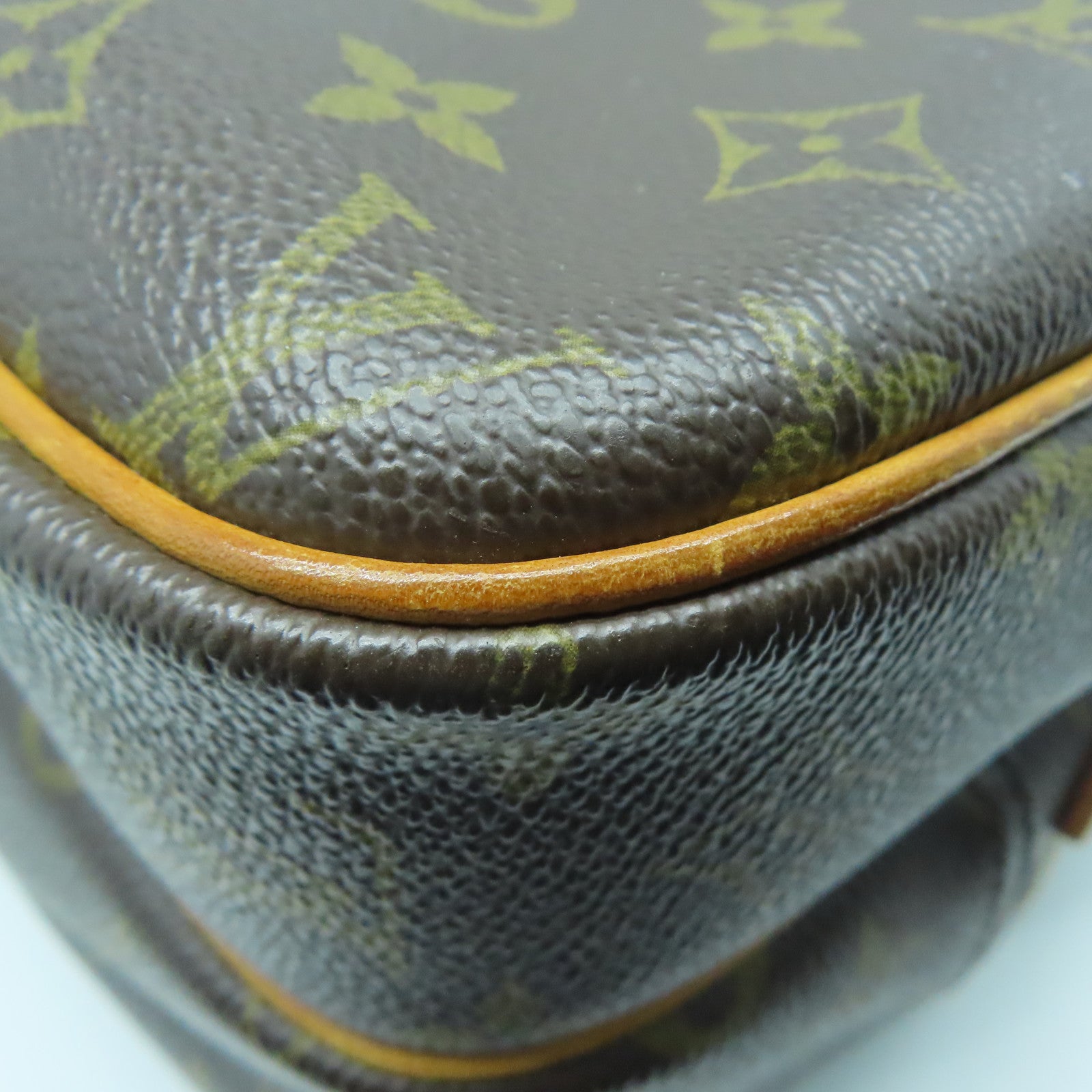LOUIS VUITTON Monogram Reporter PM金扣肩背袋啡色