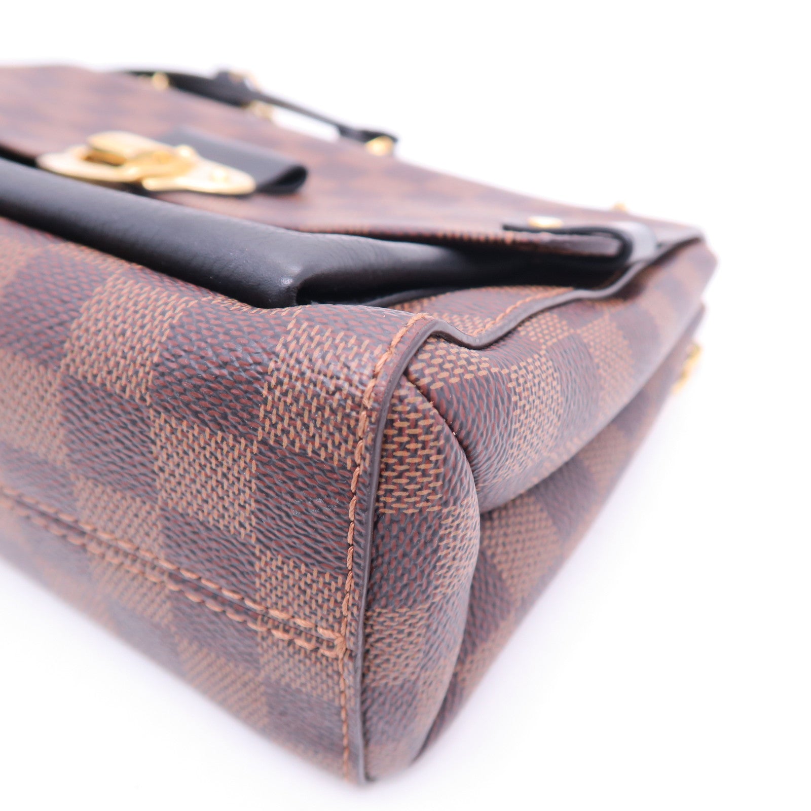 LOUIS VUITTON Damier Vavin PM金扣鏈帶手挽肩背兩用袋啡色