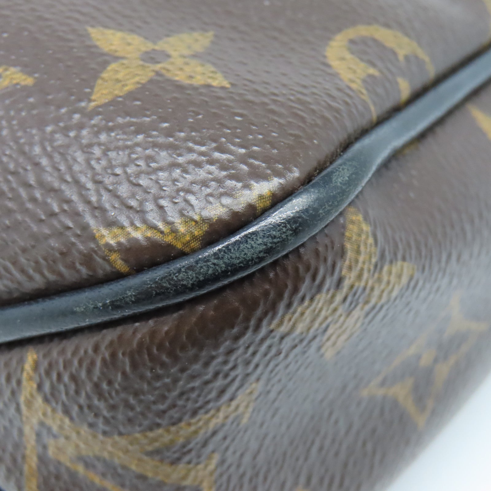 LOUIS VUITTON Monogram District PM Silver Buckle Shoulder Bag Brown/Black