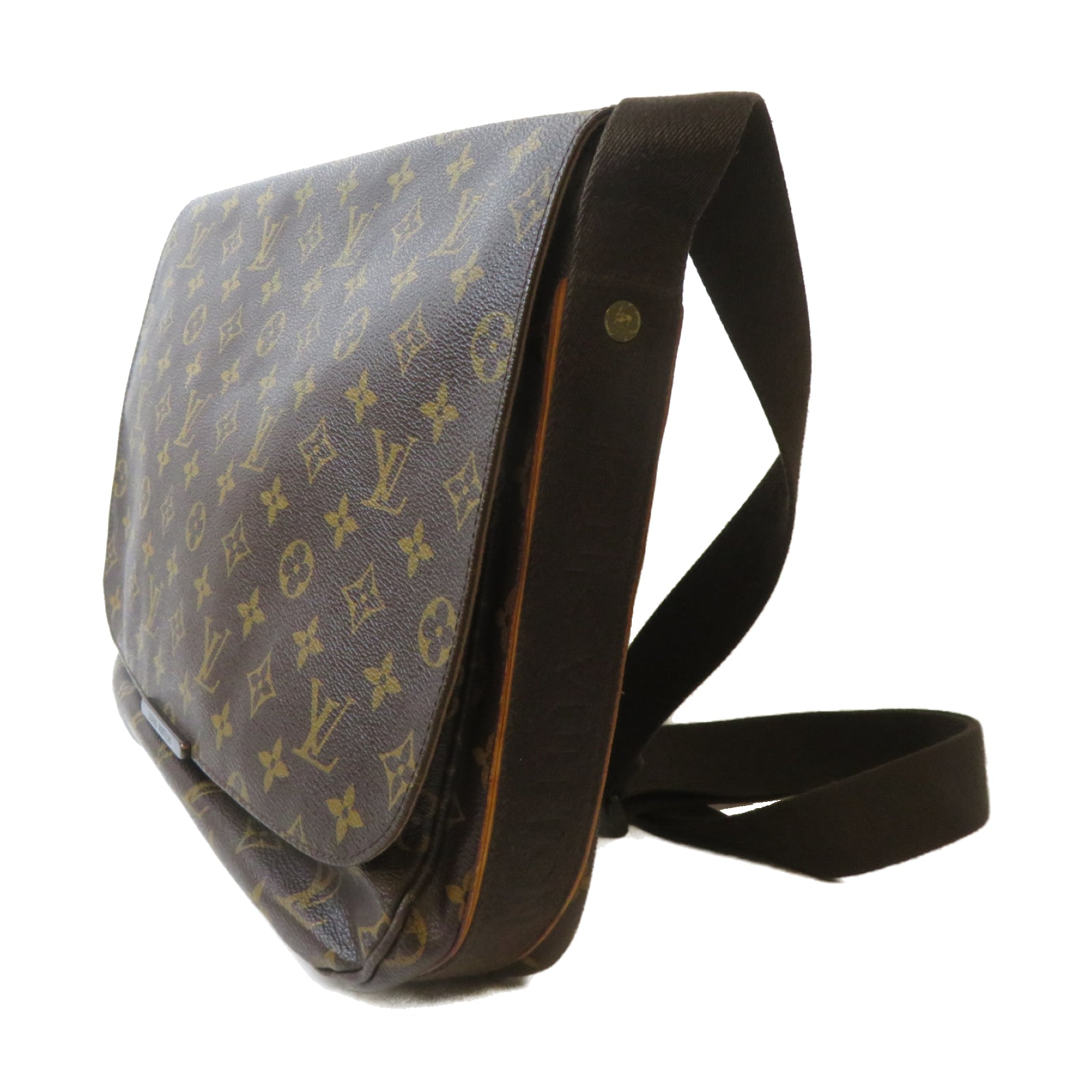 LOUIS VUITTON Monogram Beaubourg MM Messenger Bag金扣肩背袋啡色