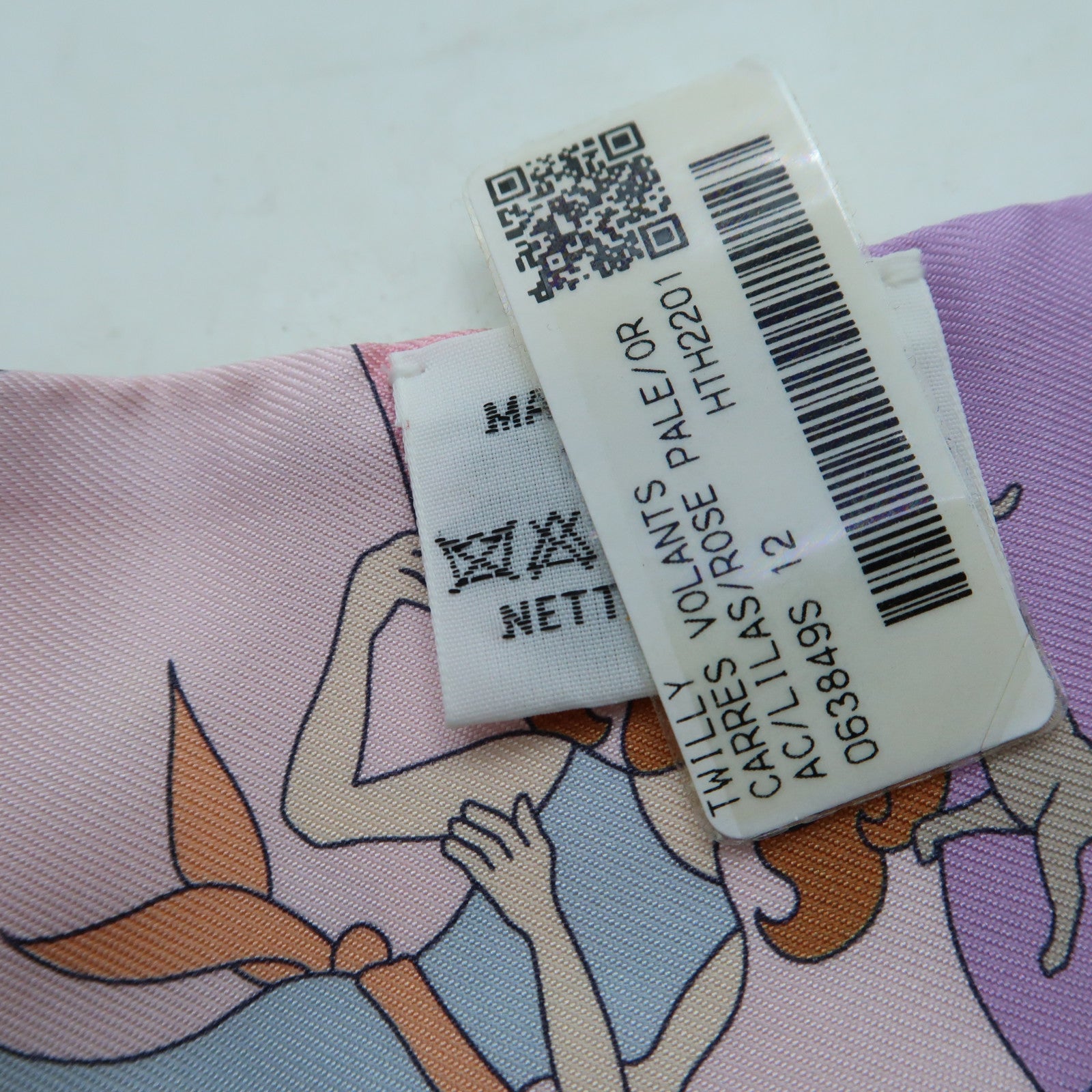 HERMES 絲質Twilly絲巾彩色