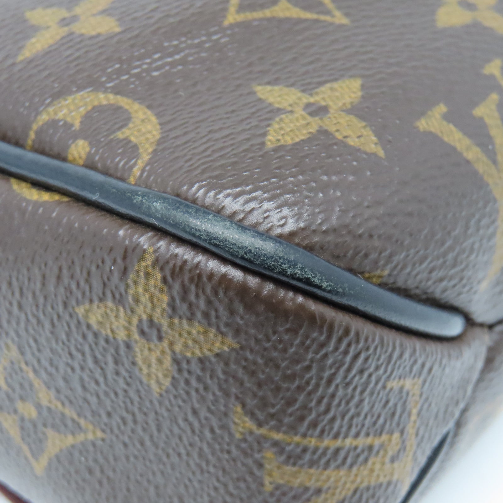 LOUIS VUITTON Monogram District PM Silver Buckle Shoulder Bag Brown/Black