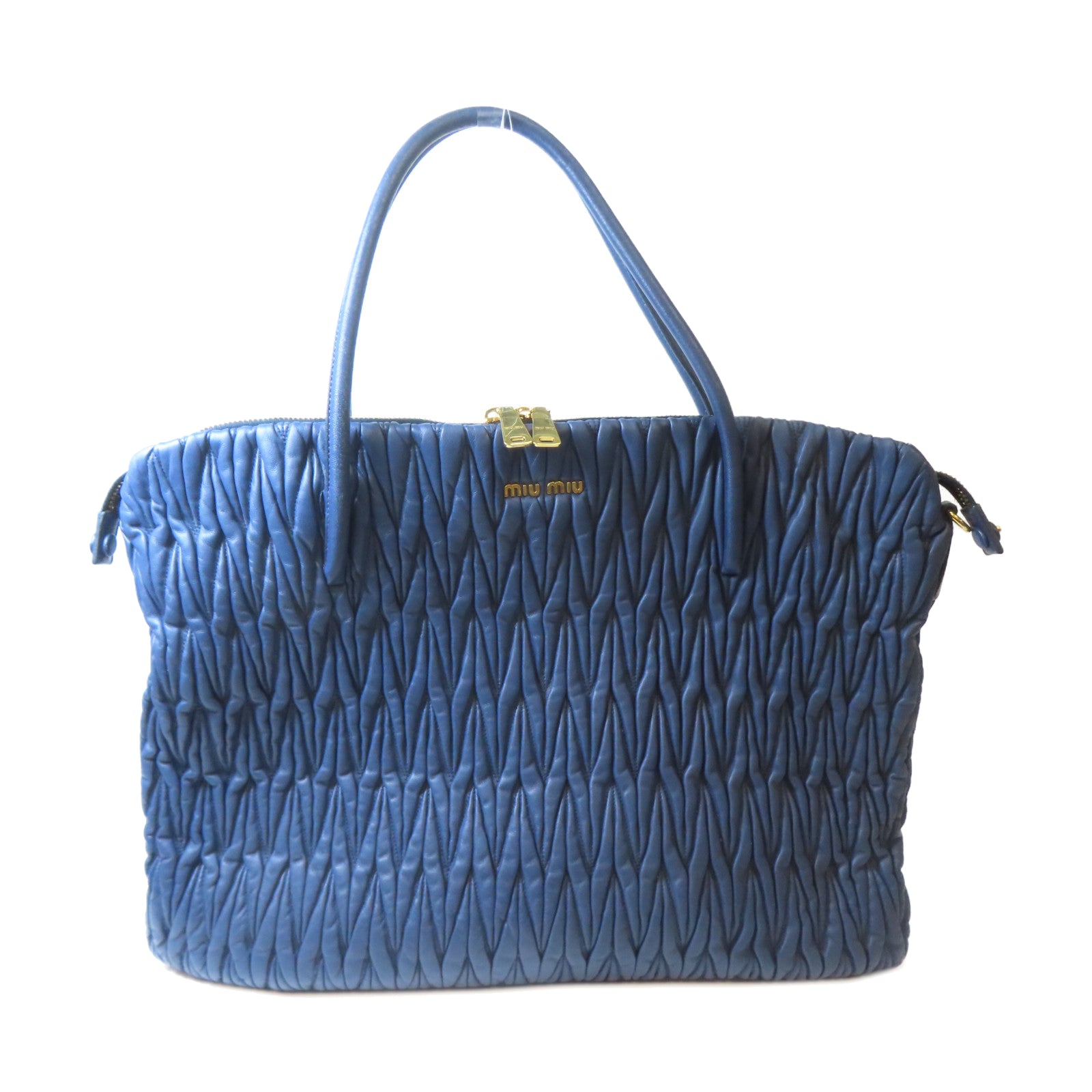 Miu Miu 羊皮皮革Shoulder Bag金扣肩背袋藍色