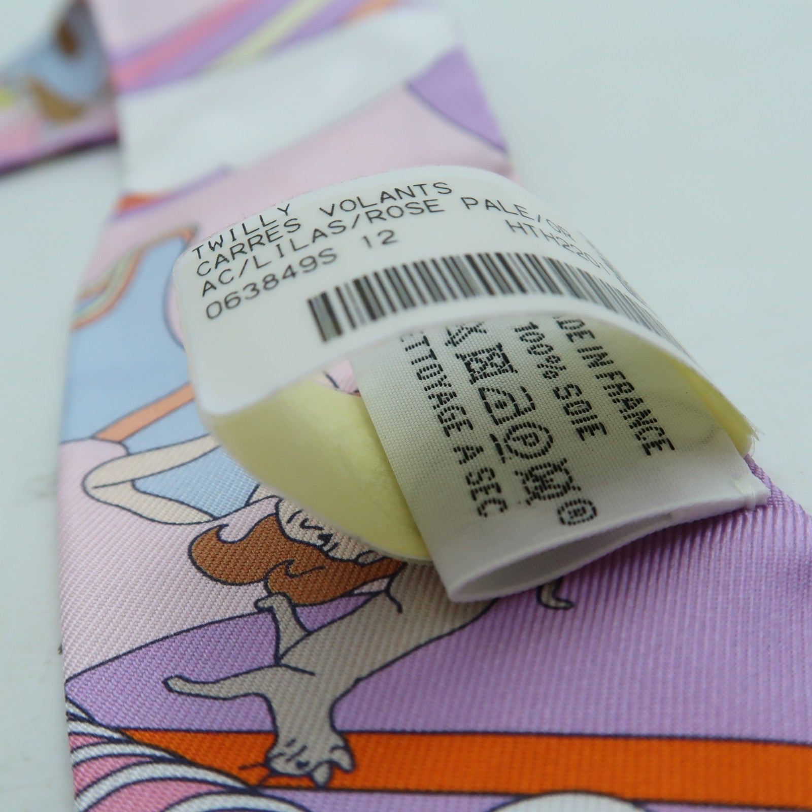 HERMES 絲質Twilly絲巾彩色