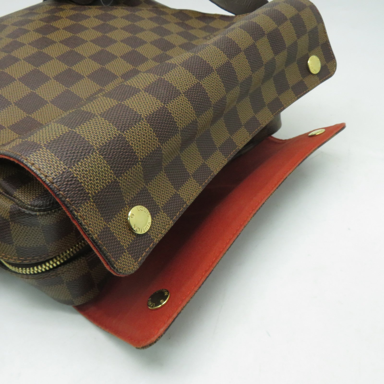 LOUIS VUITTON Damier Ebene Naviglio金扣肩背袋啡色
