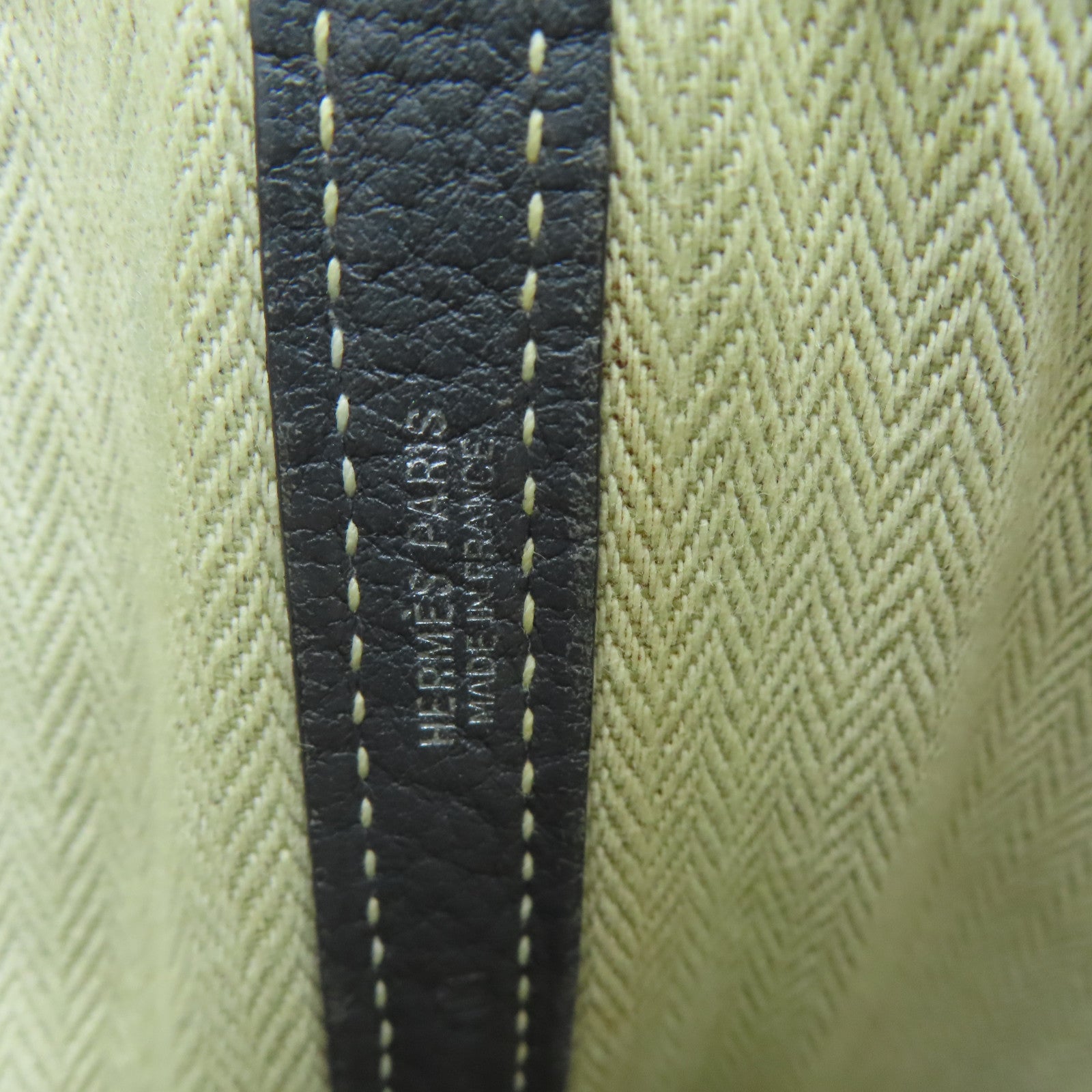 HERMES Negonda皮革Garden Party PM銀扣手挽袋灰色