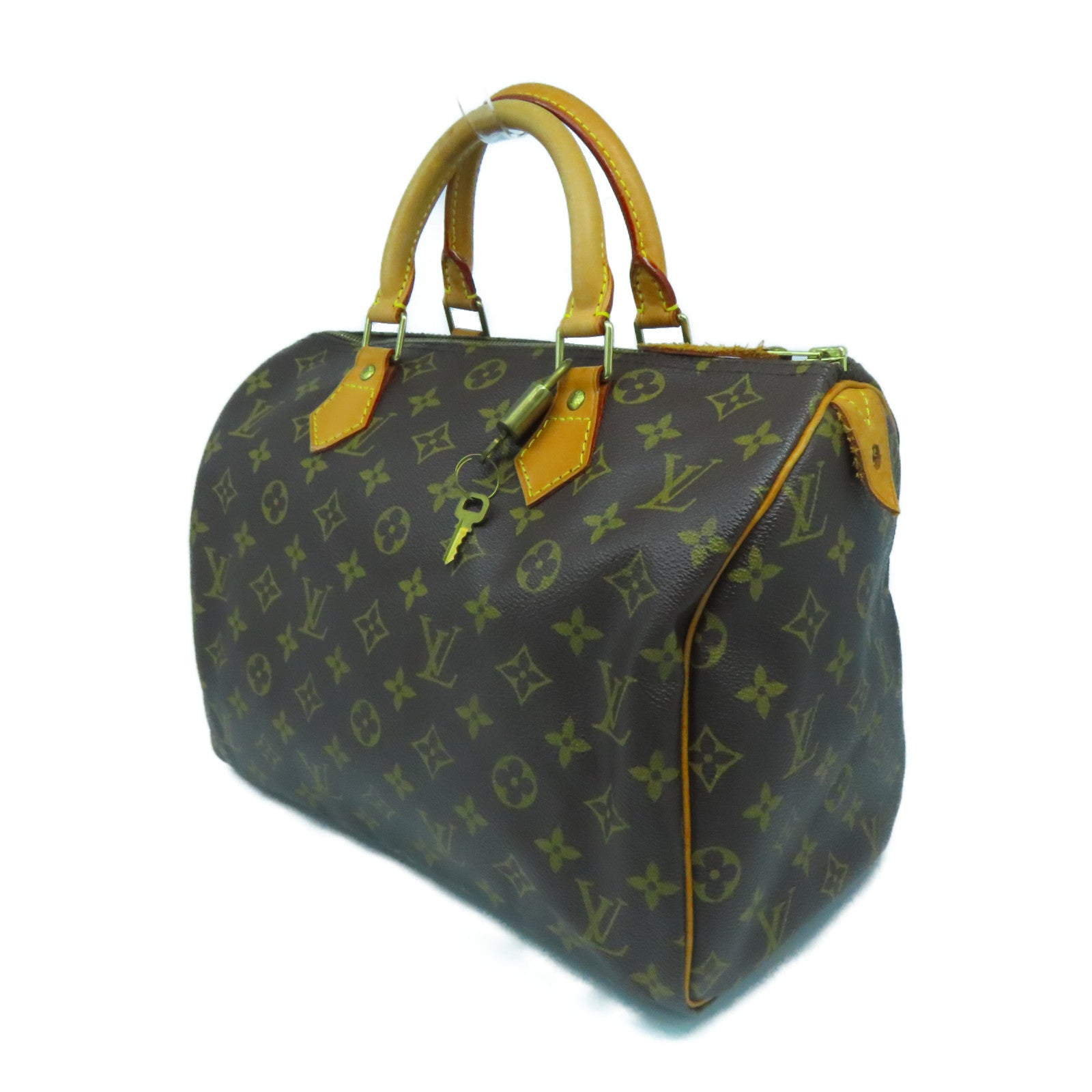 LOUIS VUITTON Monogram Speedy 30金扣手挽袋啡色