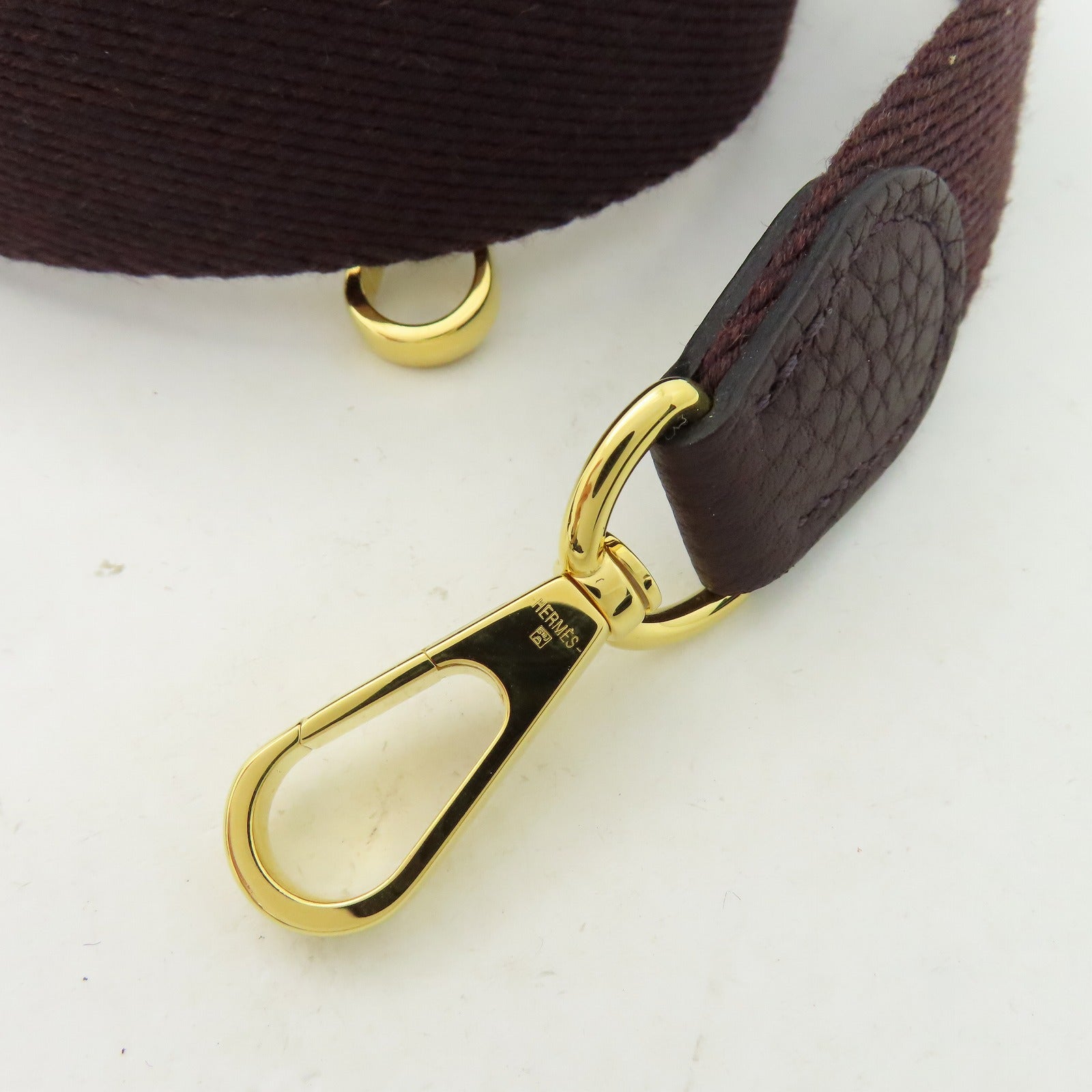 HERMES Clemence皮革Evelyne TPM金扣肩背袋啡色