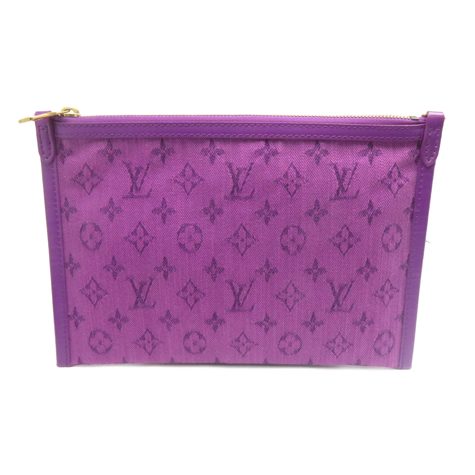LOUIS VUITTON Monogram Denim手拿包紫色