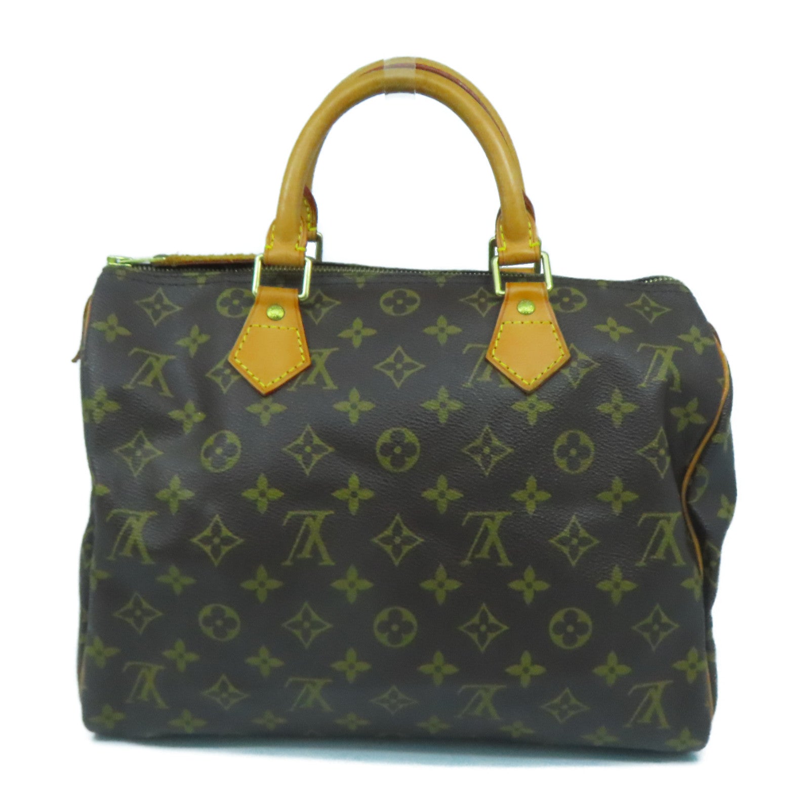 LOUIS VUITTON Monogram Speedy 30金扣手挽袋啡色