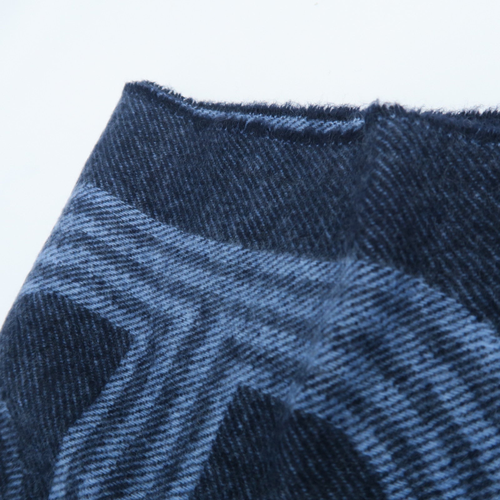 HERMES Wool Scarf Blue