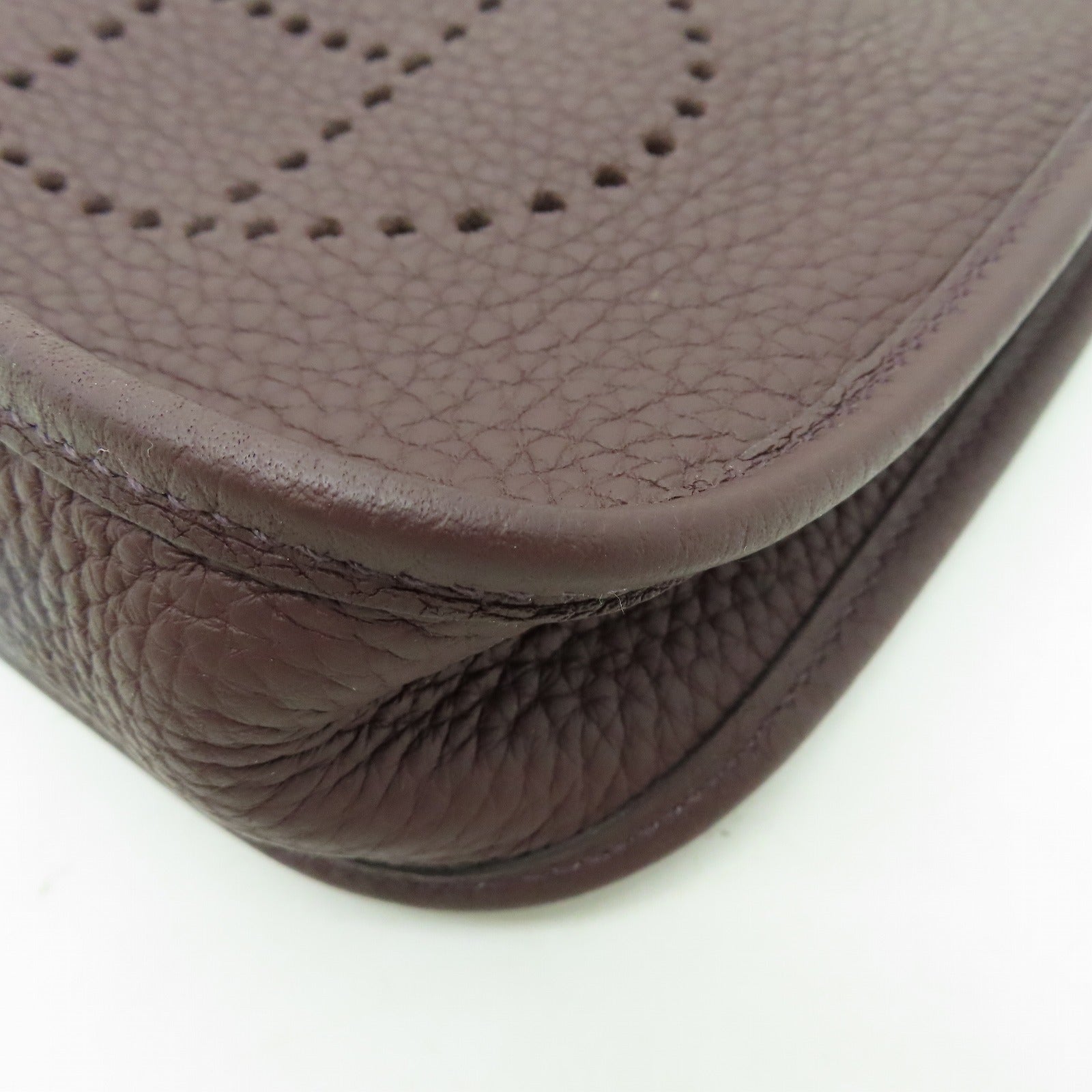 HERMES Clemence皮革Evelyne TPM金扣肩背袋啡色