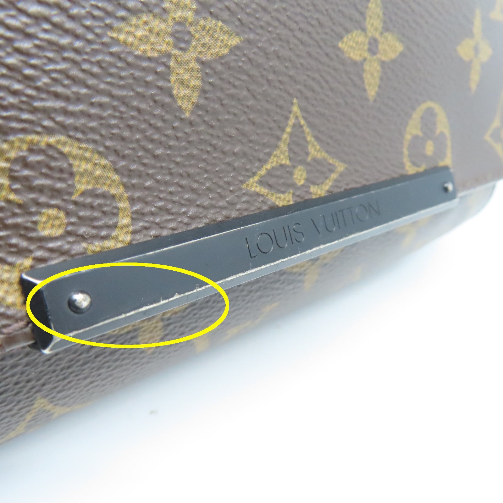 LOUIS VUITTON Monogram District PM Silver Buckle Shoulder Bag Brown/Black