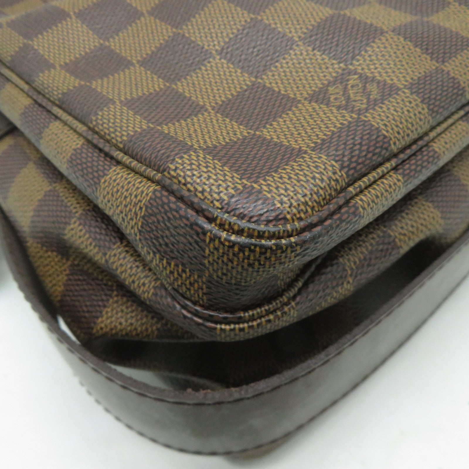 LOUIS VUITTON Damier Ebene Naviglio金扣肩背袋啡色