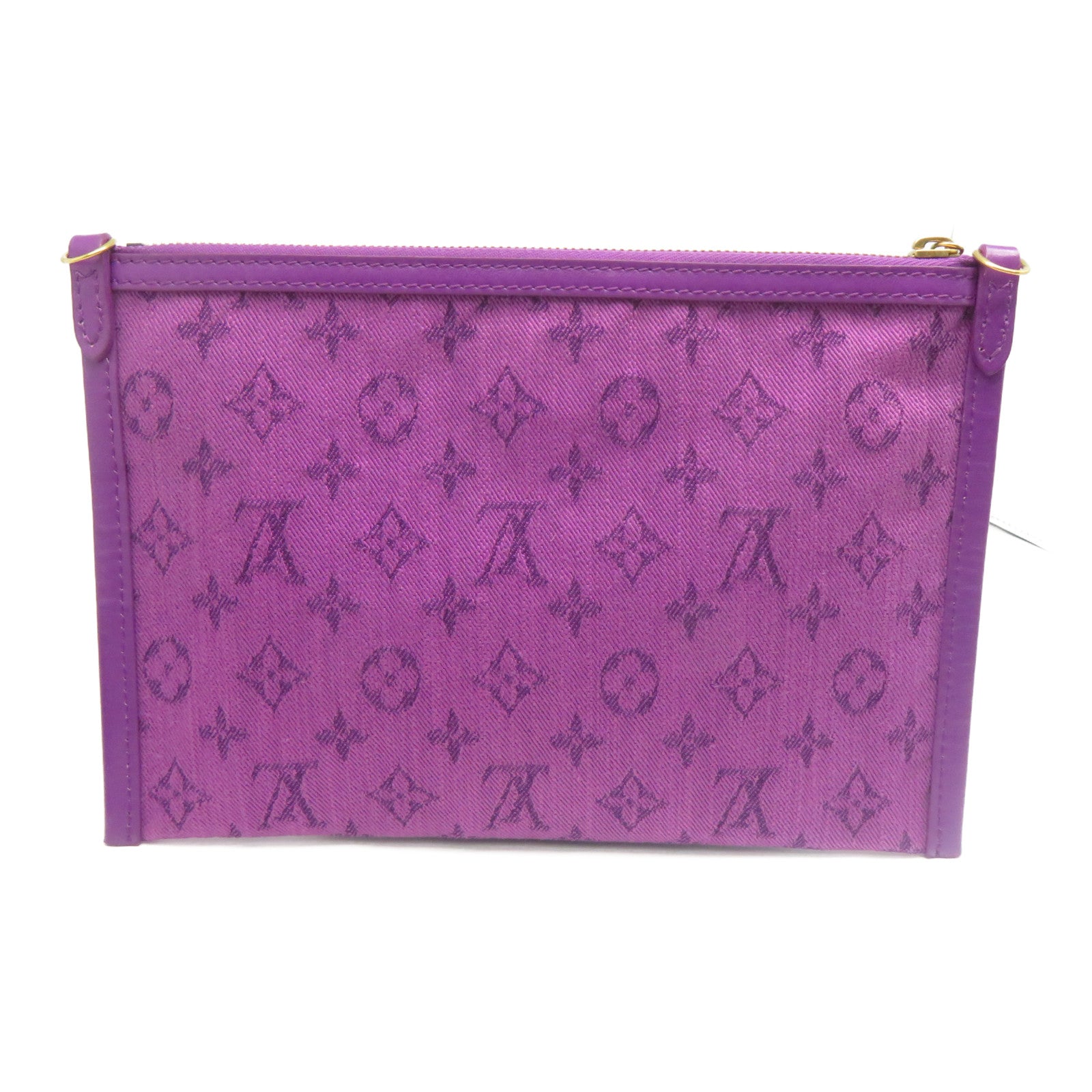 LOUIS VUITTON Monogram Denim手拿包紫色
