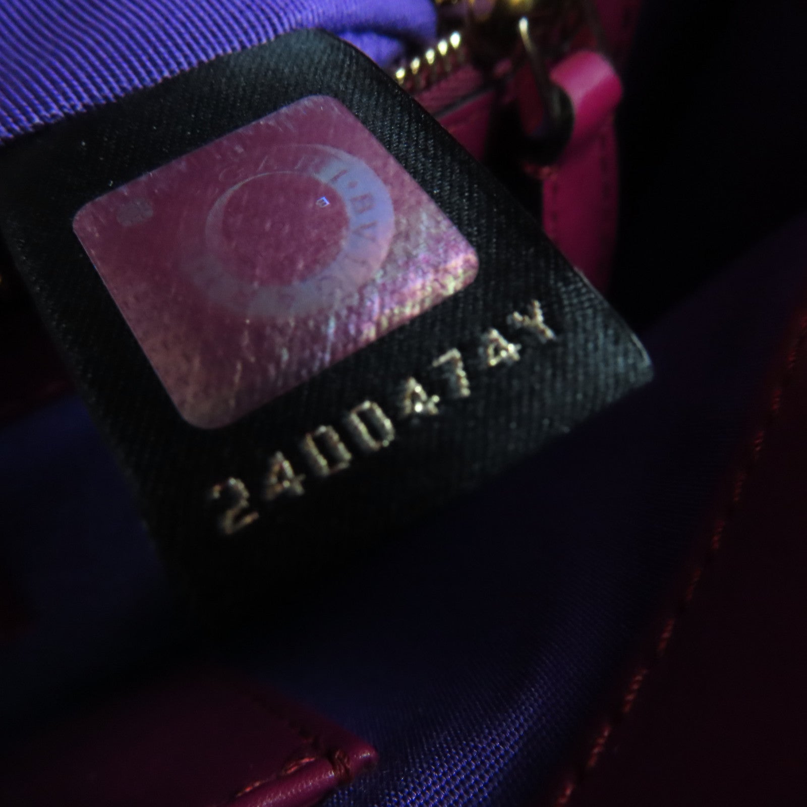BVLGARI Cowhide Leather Serpenti Gold Buckle Chain Shoulder Bag Purple