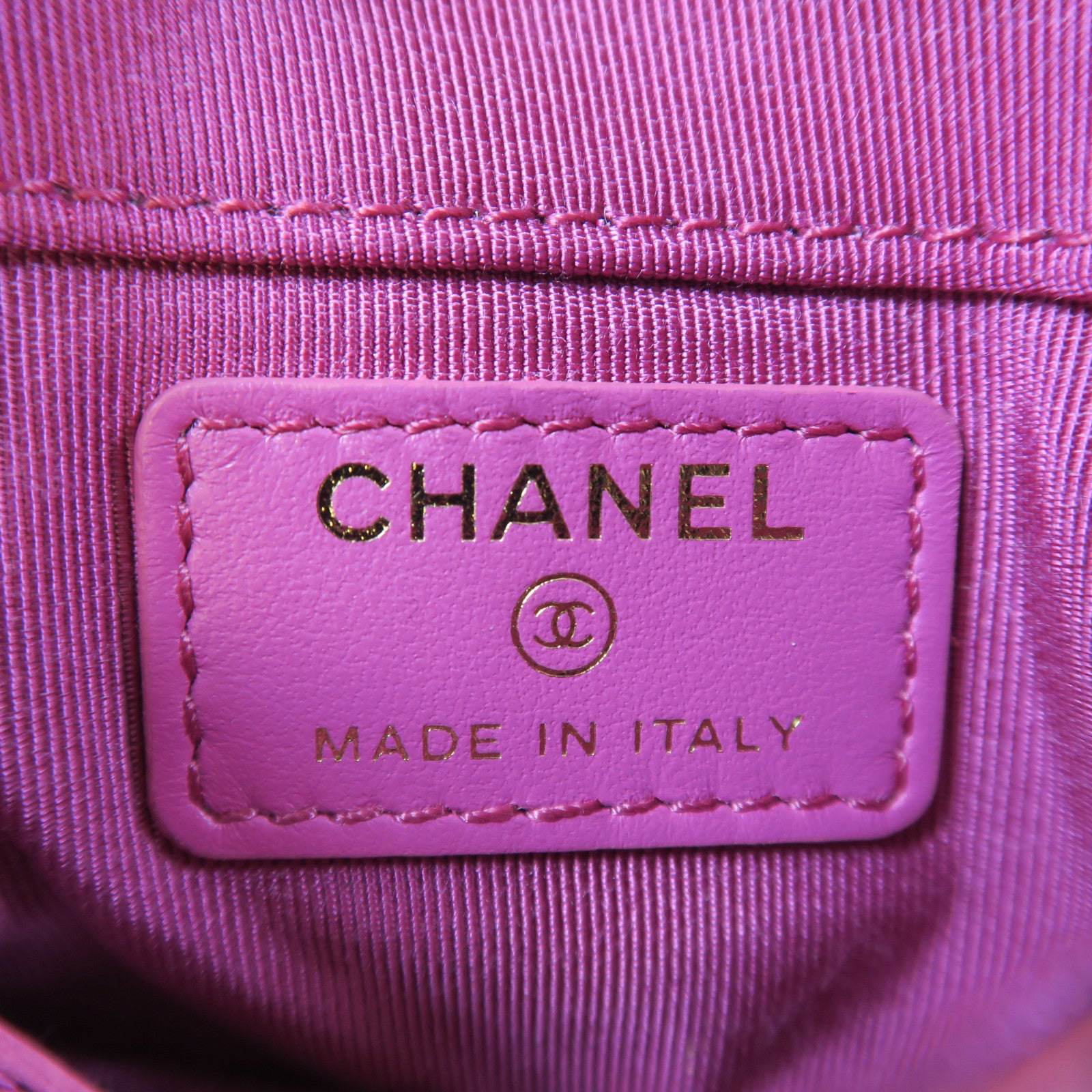 CHANEL PVC Chain Shoulder金扣鏈帶肩背袋粉紅色
