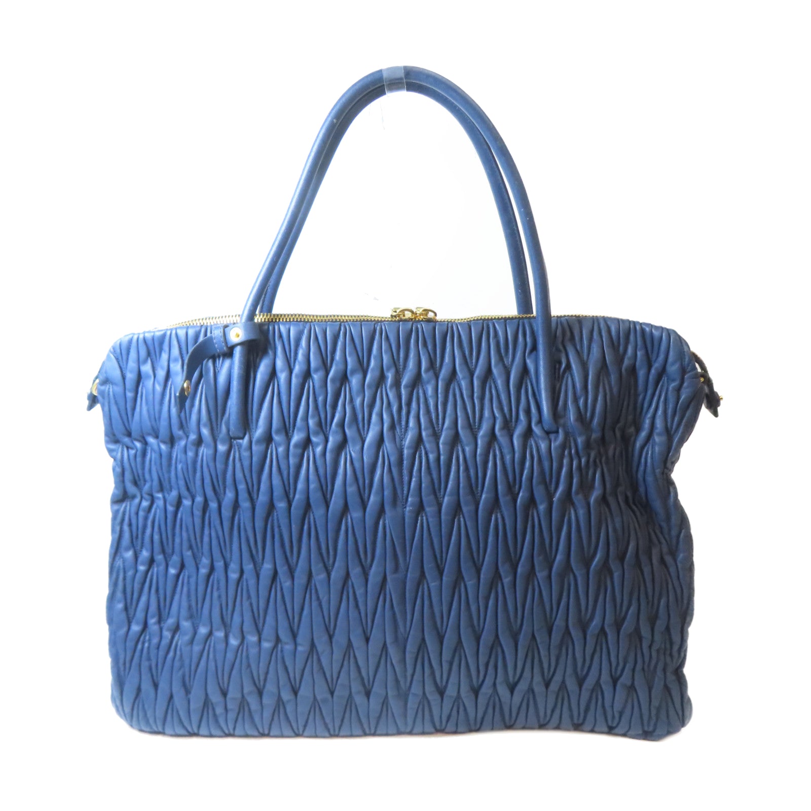 Miu Miu 羊皮皮革Shoulder Bag金扣肩背袋藍色