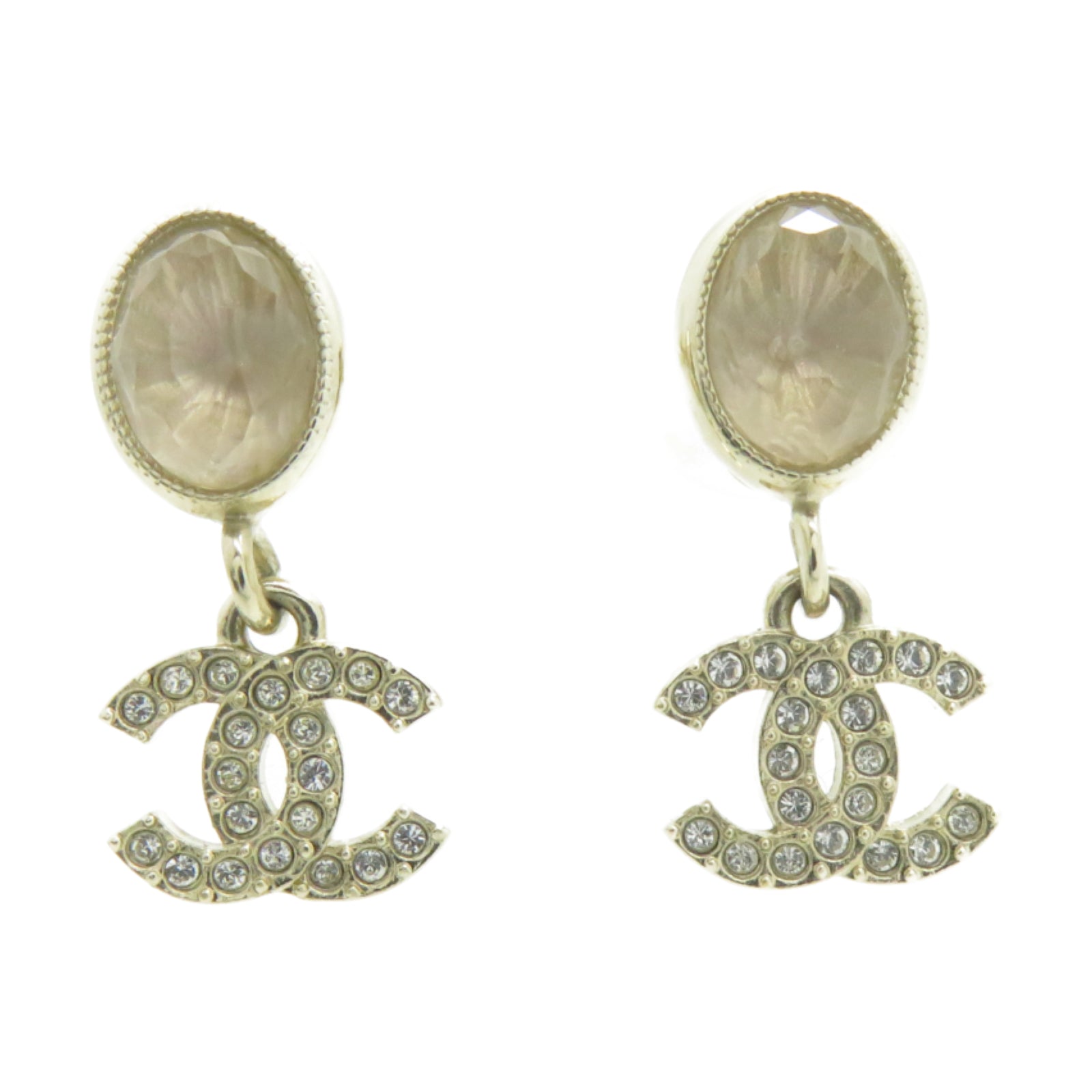 CHANEL 金屬Earrings耳環金色/粉紅色