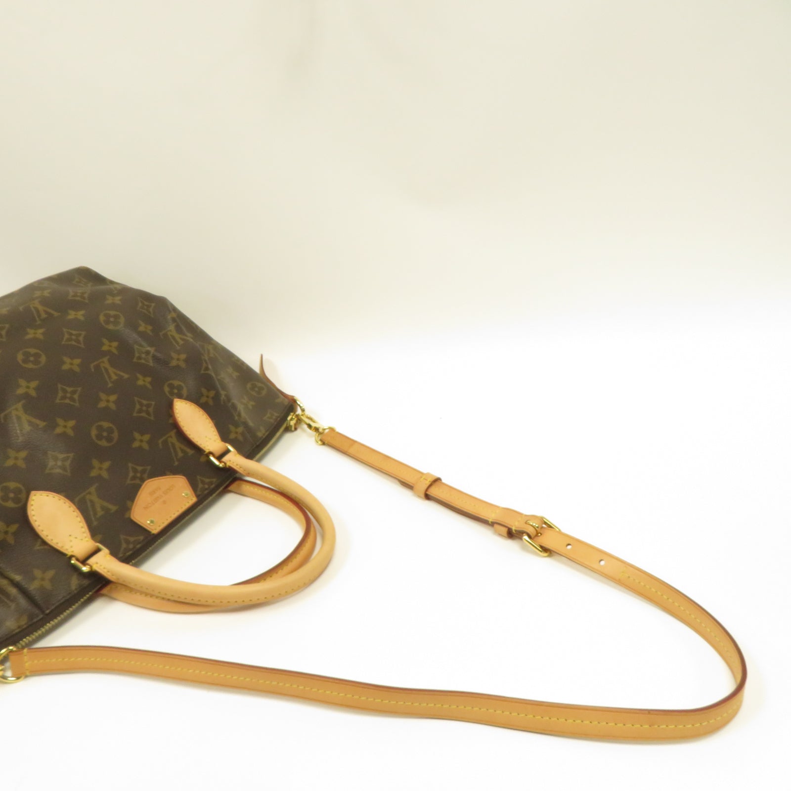 LOUIS VUITTON Monogram Turenne MM金扣手挽肩背兩用袋啡色