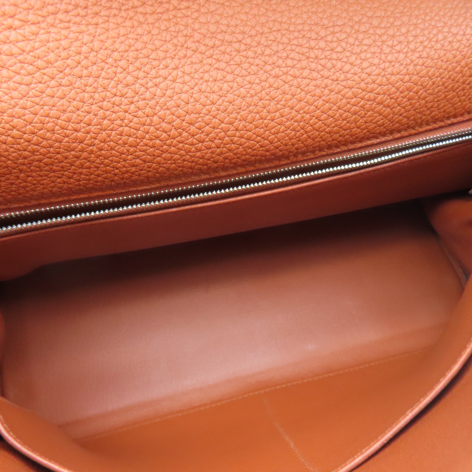 HERMES 【激減優惠】Togo皮革Kelly 32銀扣手挽袋啡色