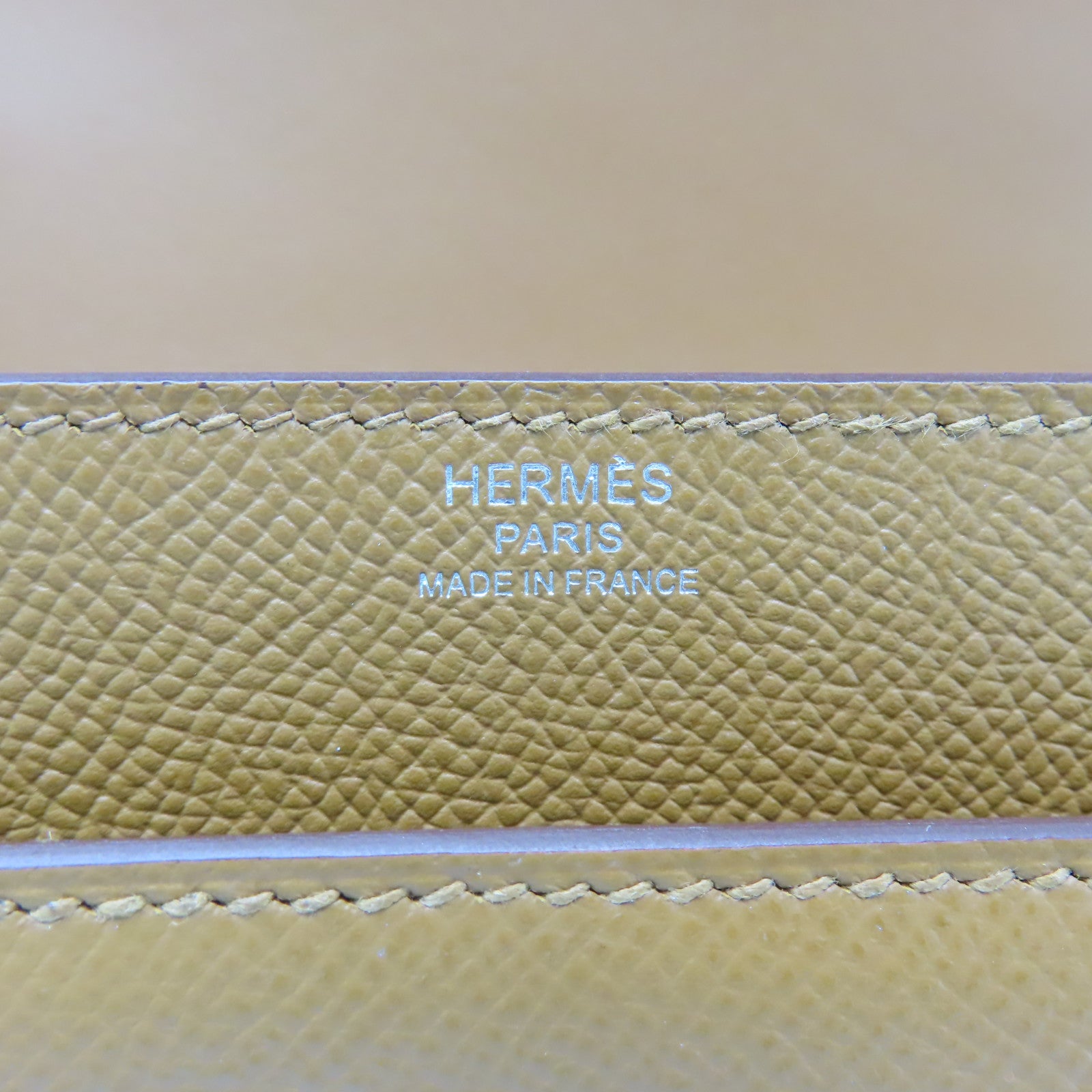 HERMES Epsom皮革Verrou 23銀扣肩背袋啡色