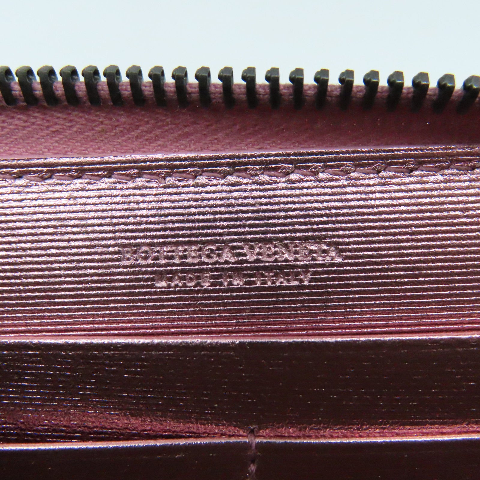 BOTTEGA VENETA 織紋皮革Zipper Long Wallet拉鏈長錢包粉紅色