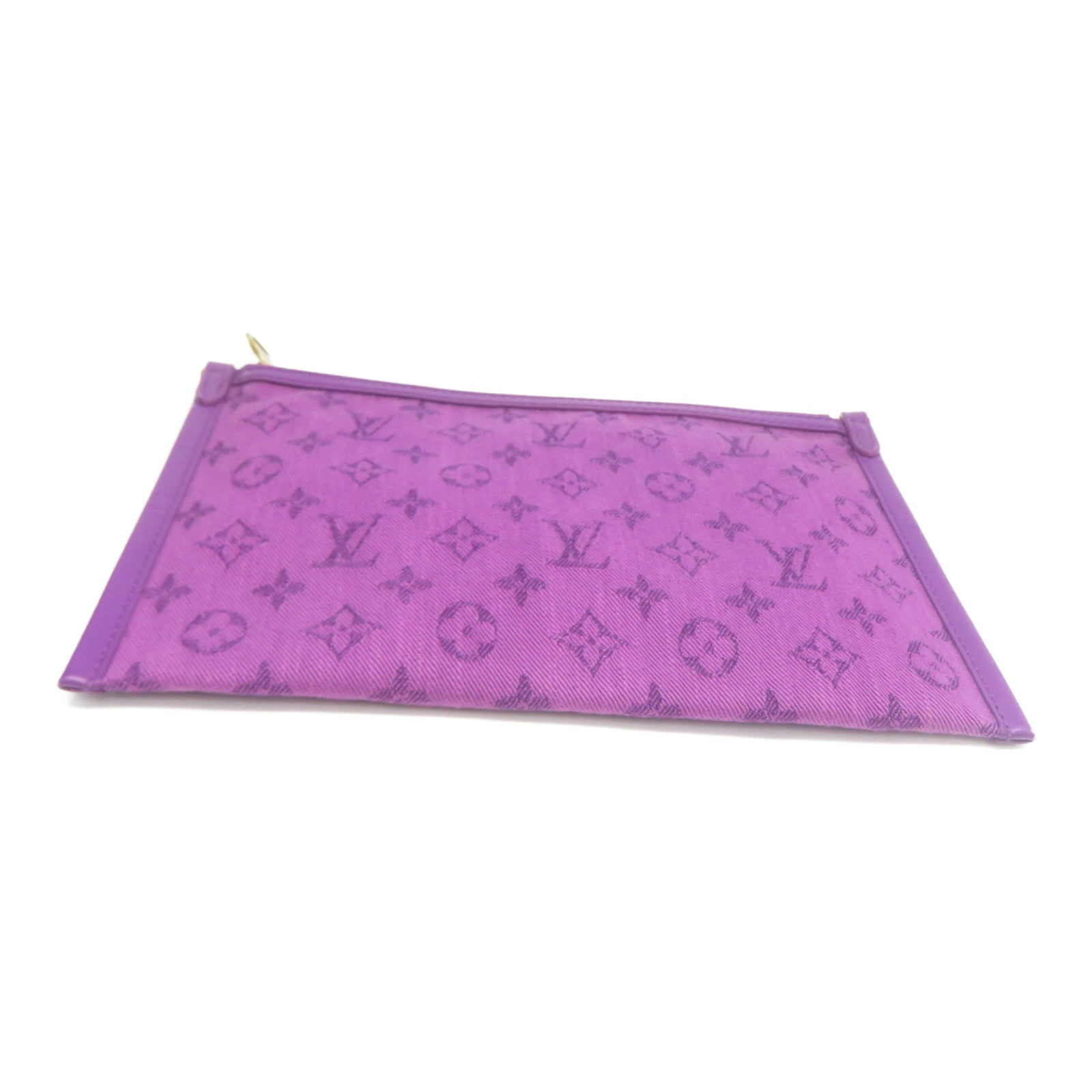 LOUIS VUITTON Monogram Denim手拿包紫色